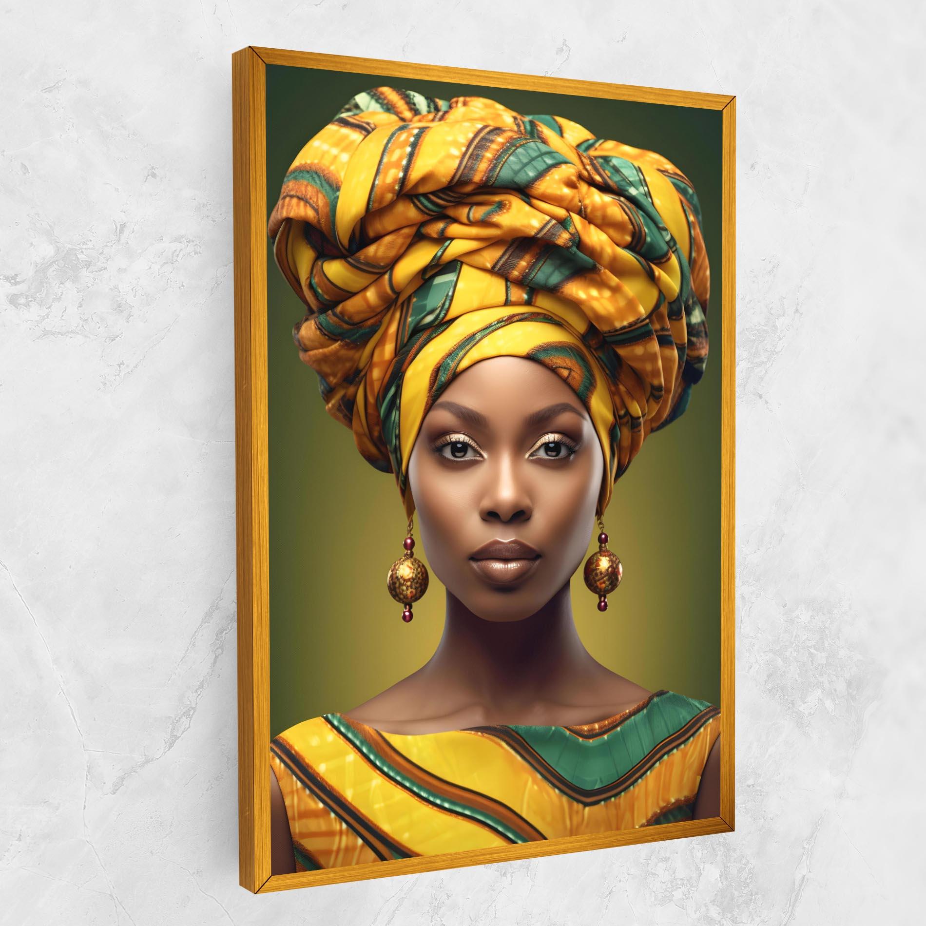 Tablou Canvas Yellow Scarf Woman mockup 1