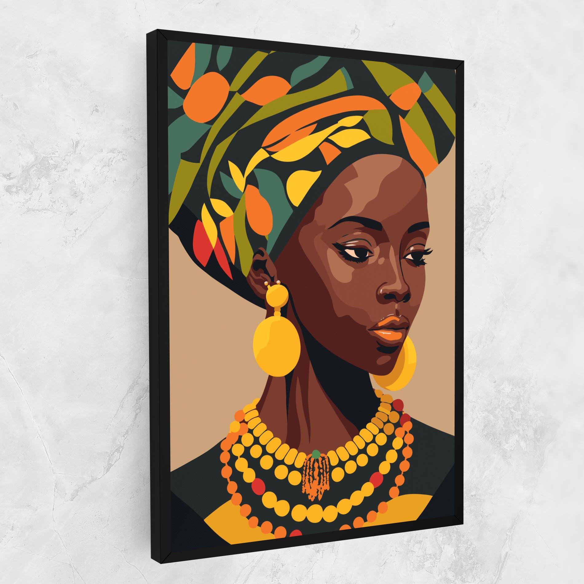Tablou Canvas African Earrings mockup 1