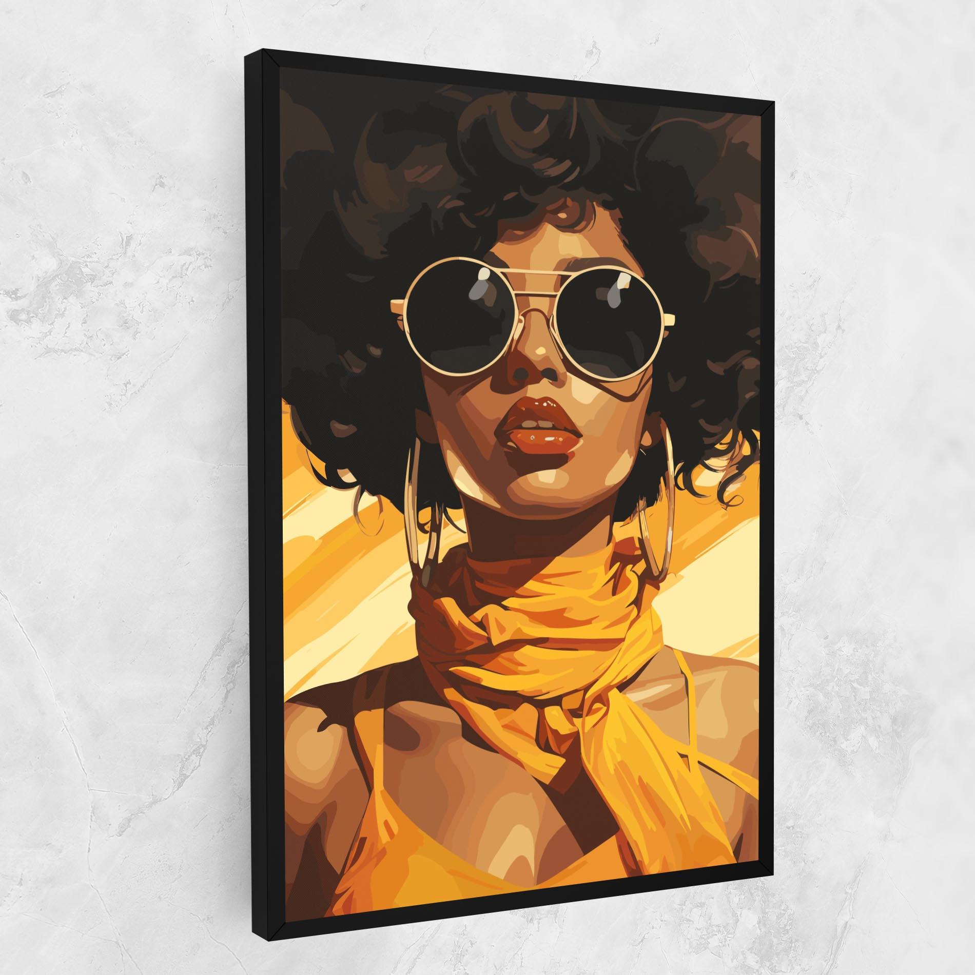 Tablou Canvas African Yellow Woman mockup 1