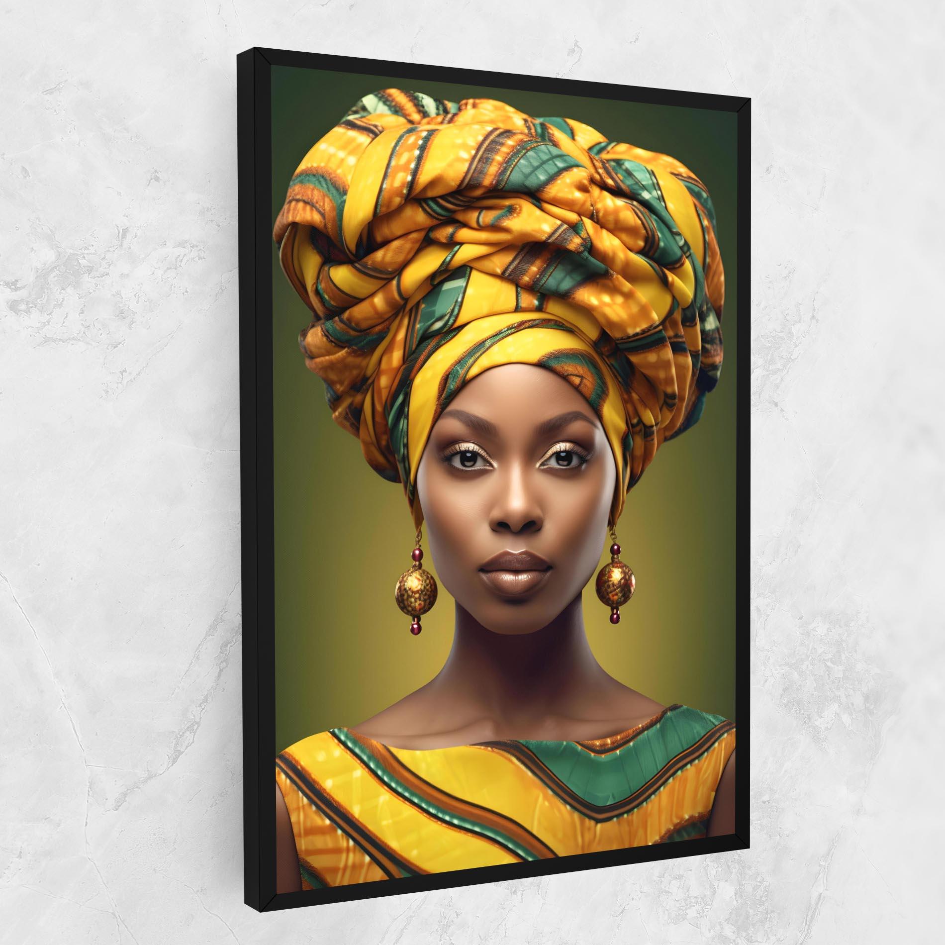 Tablou Canvas Yellow Scarf Woman mockup 1