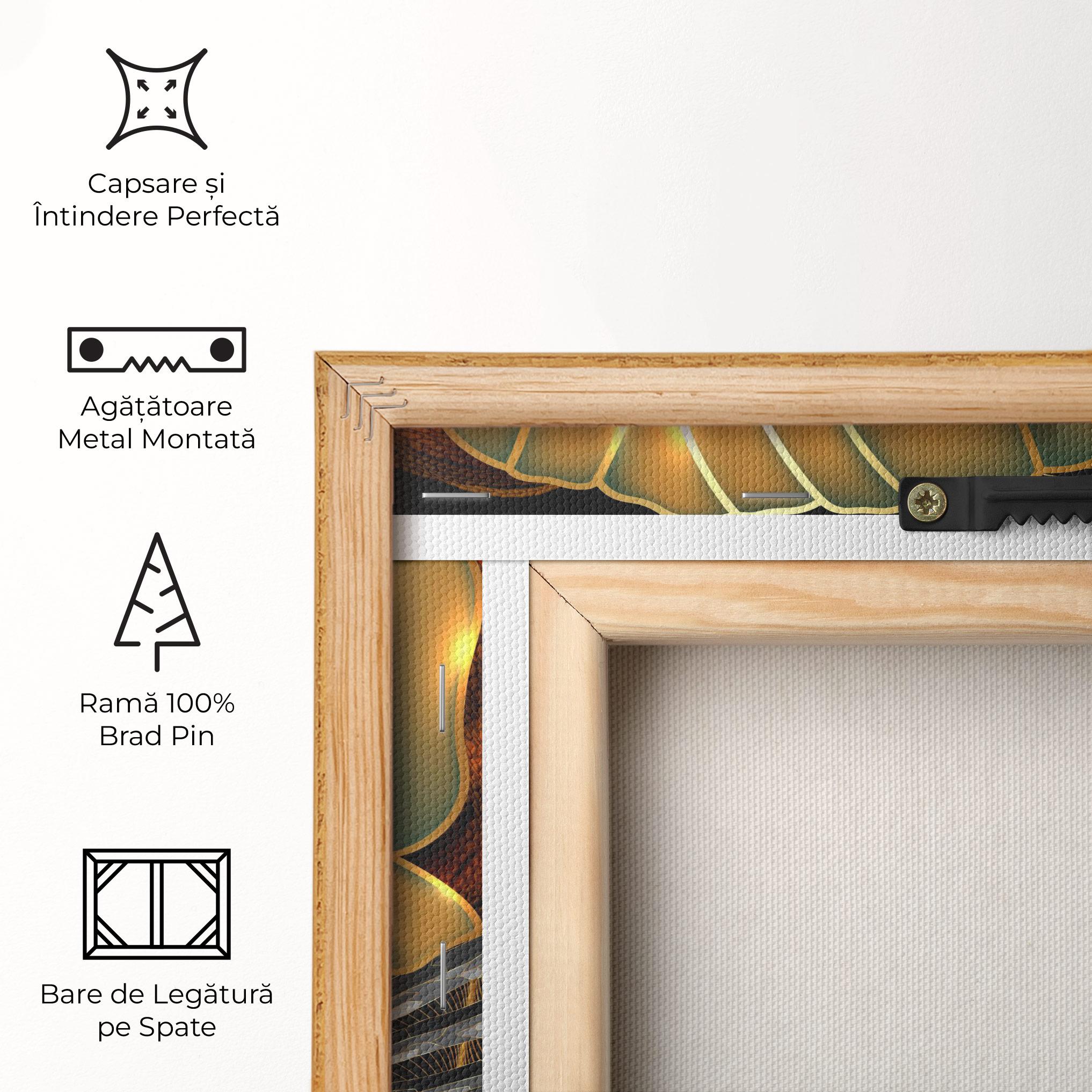 Tablou Canvas African Gold Leaf mockup 5