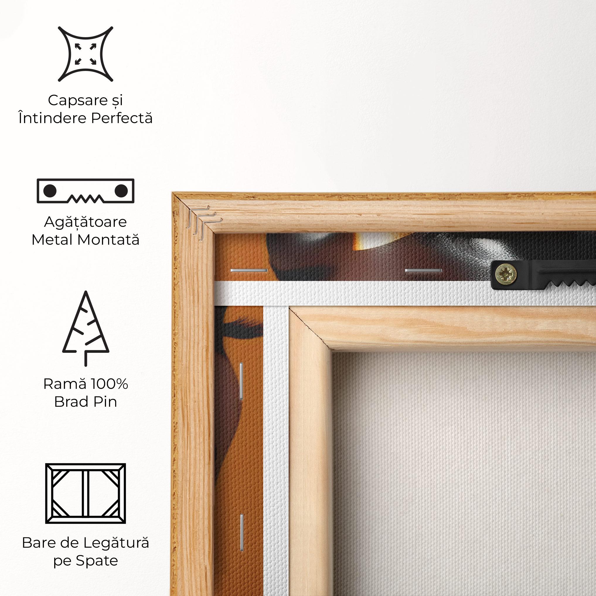 Tablou Canvas African Woman On Orange mockup 5