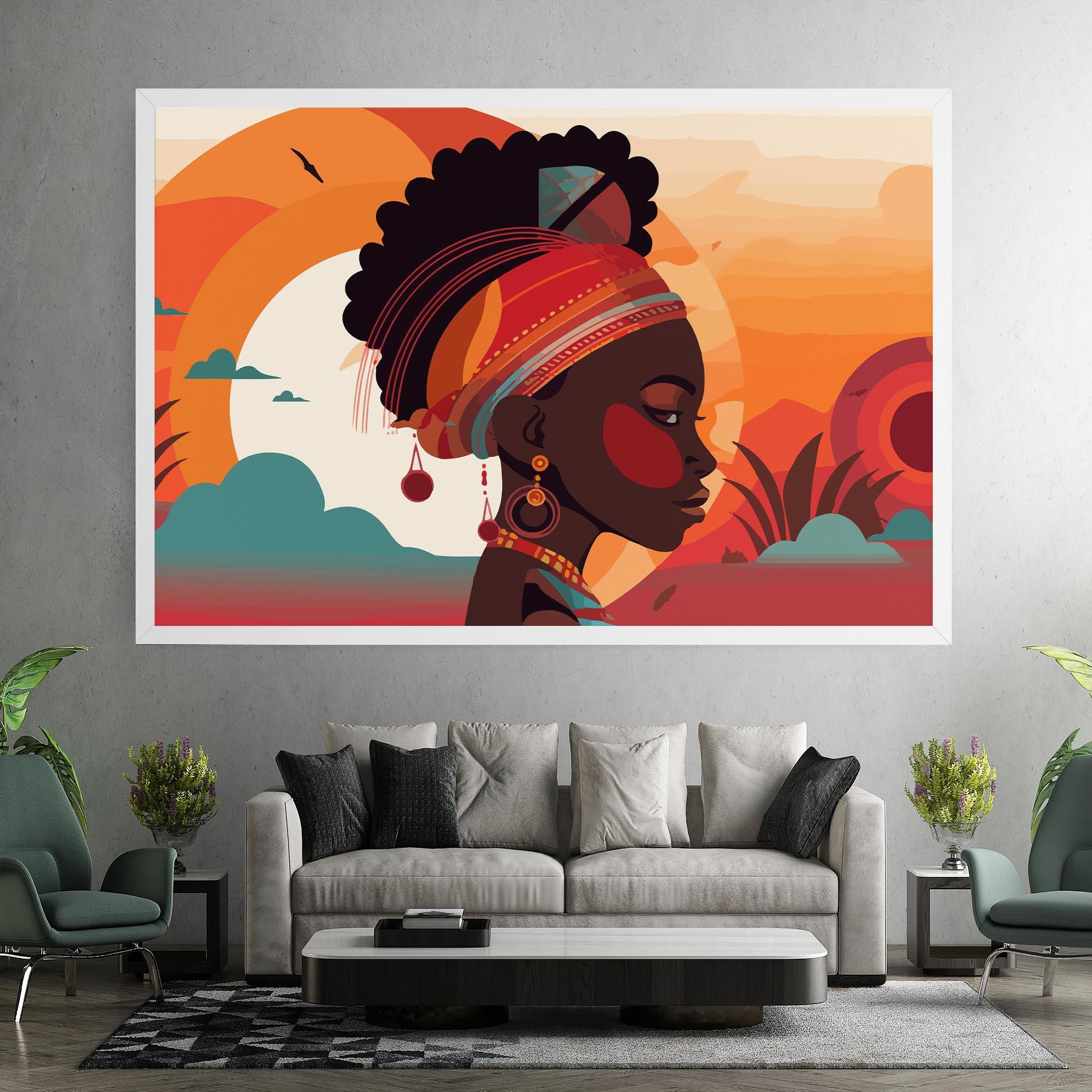Tablou Canvas African Lady Art mockup 7