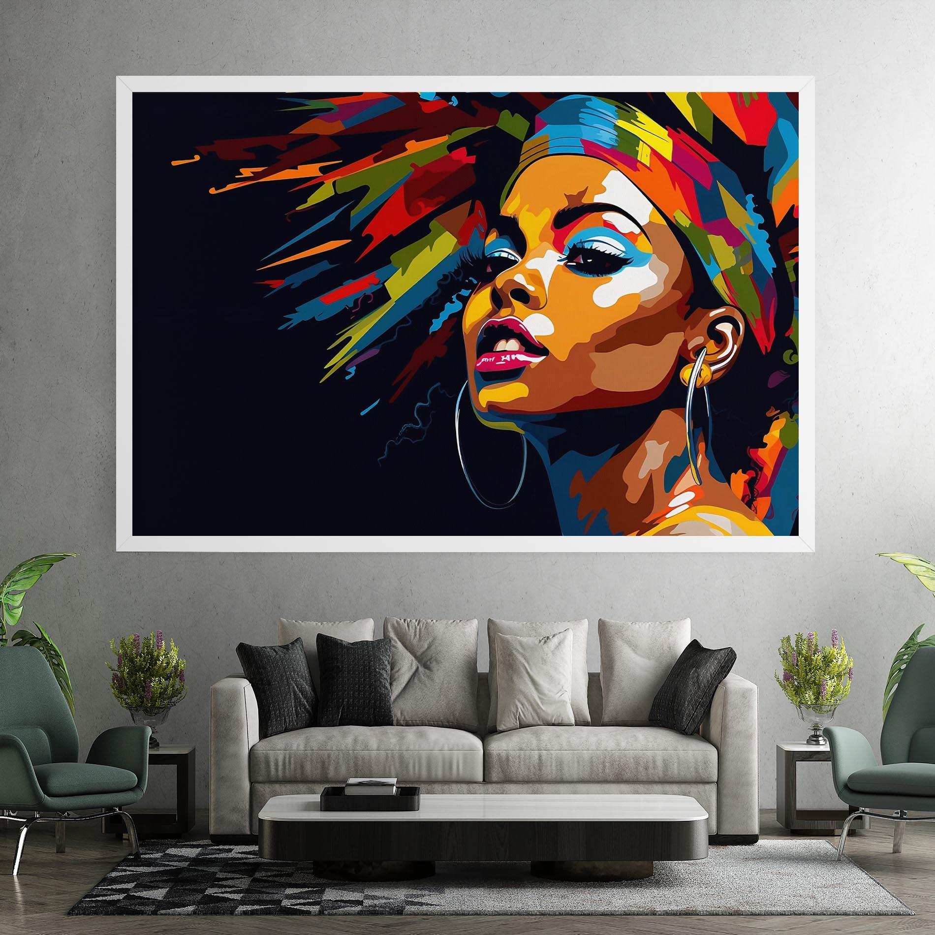 Tablou Canvas African Woman Portrait mockup 7