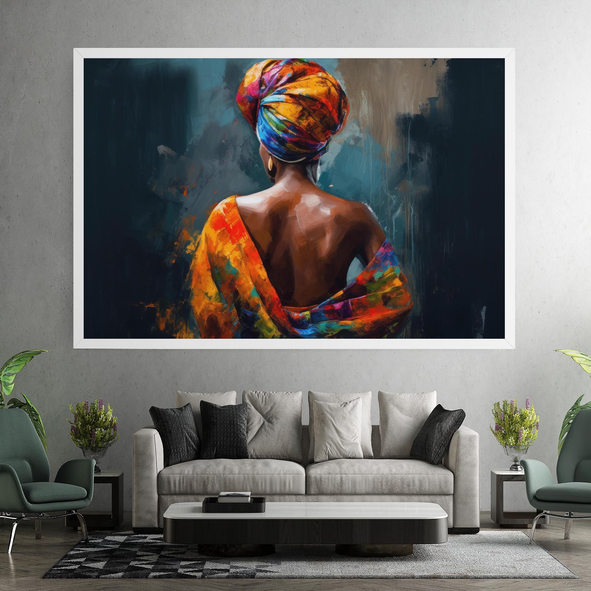 Colorful Turban Woman mockup 7