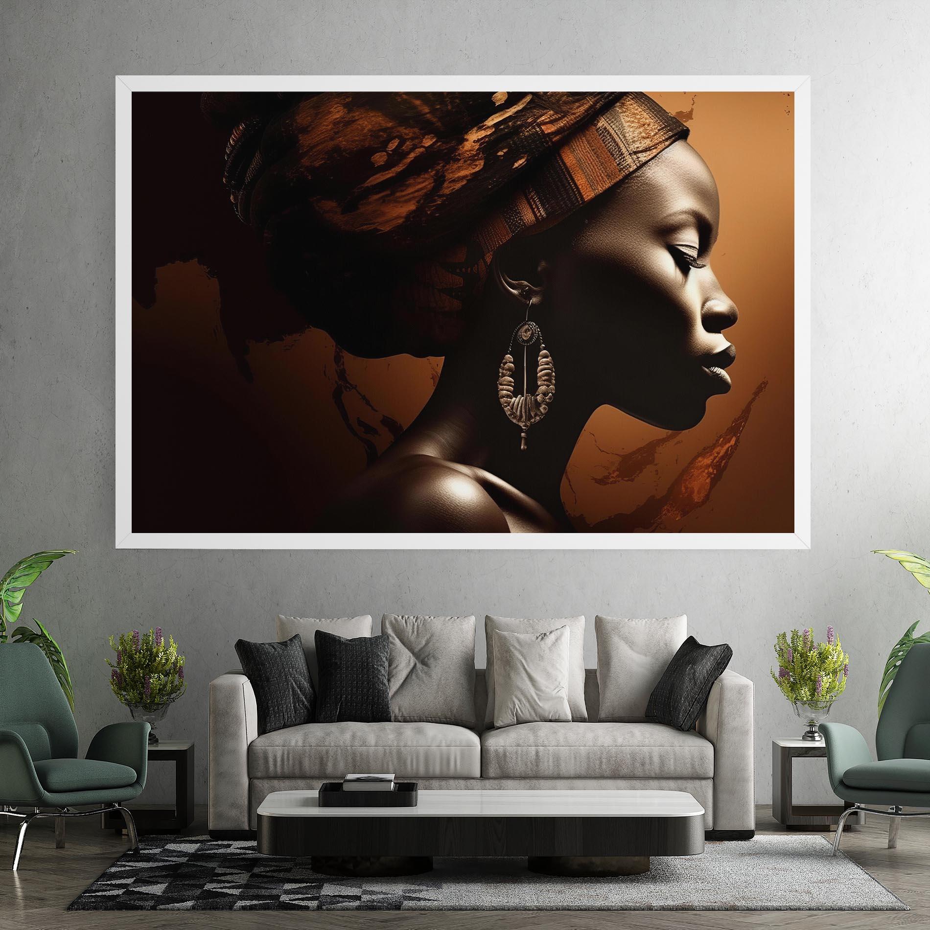 Tablou Canvas Interesting African Earrings mockup 7