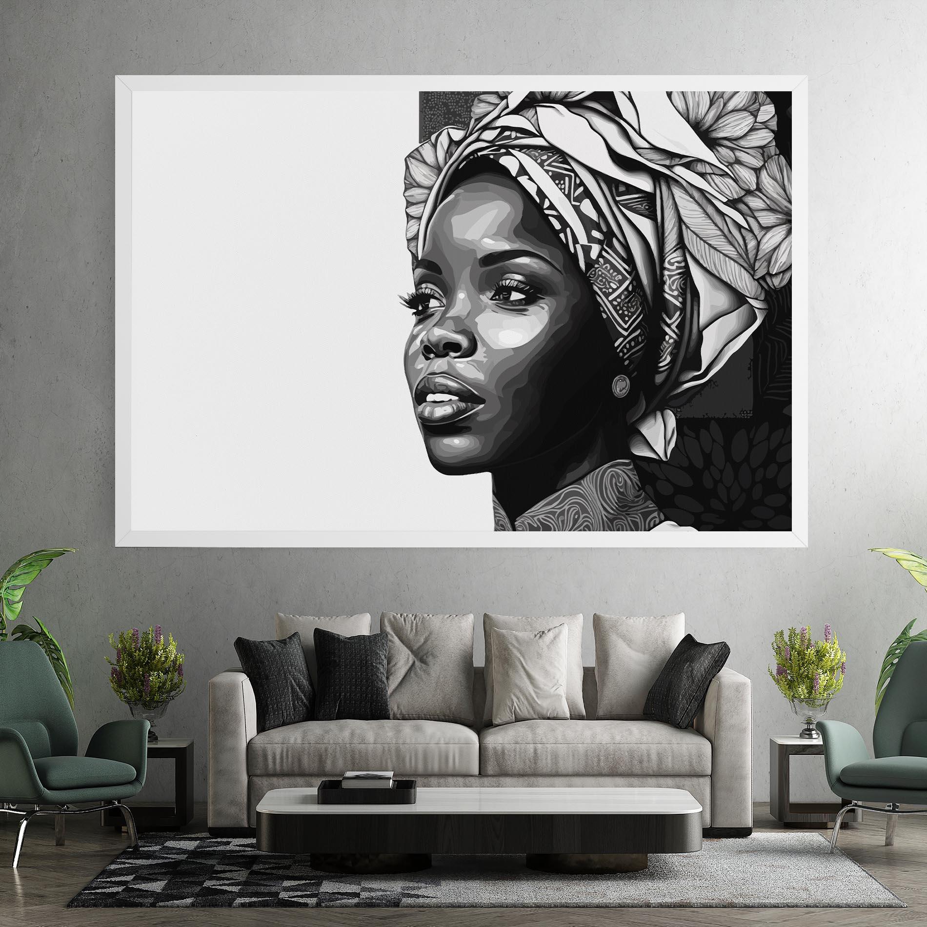 Tablou Canvas Pretty African Woman mockup 7