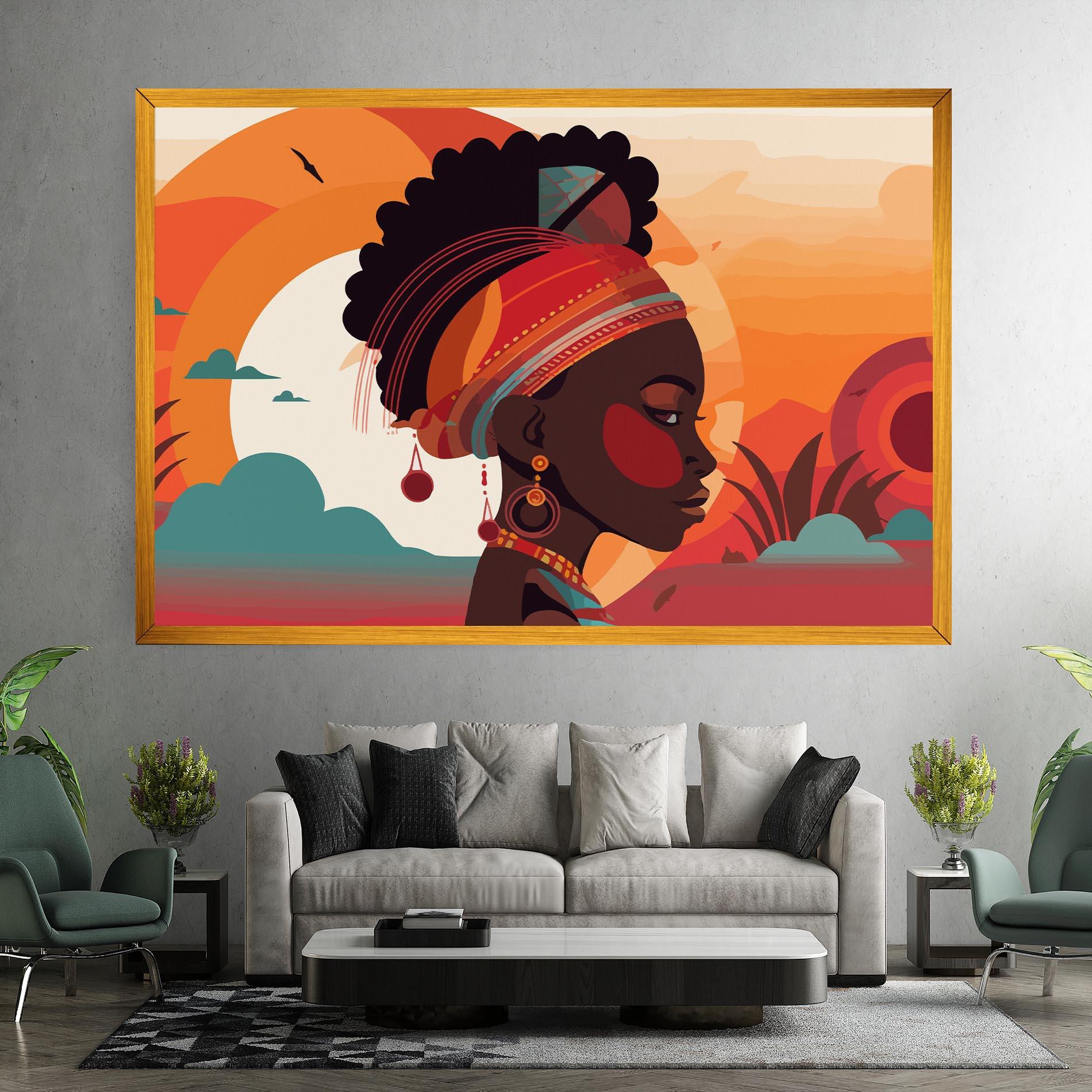 Tablou Canvas African Lady Art mockup 7