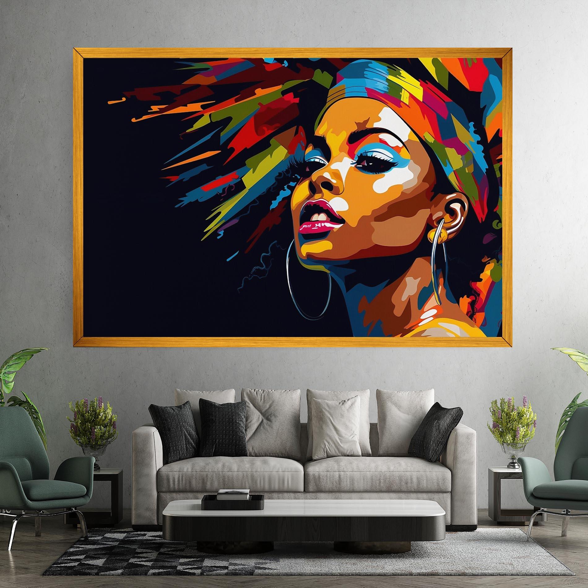 Tablou Canvas African Woman Portrait mockup 7