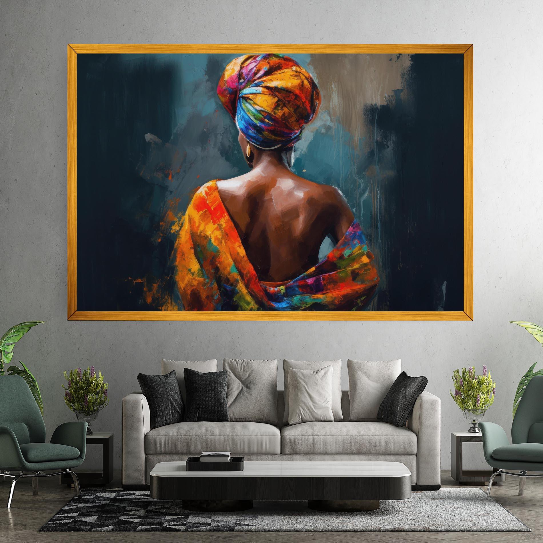 Tablou Canvas Colorful Turban Woman mockup 7