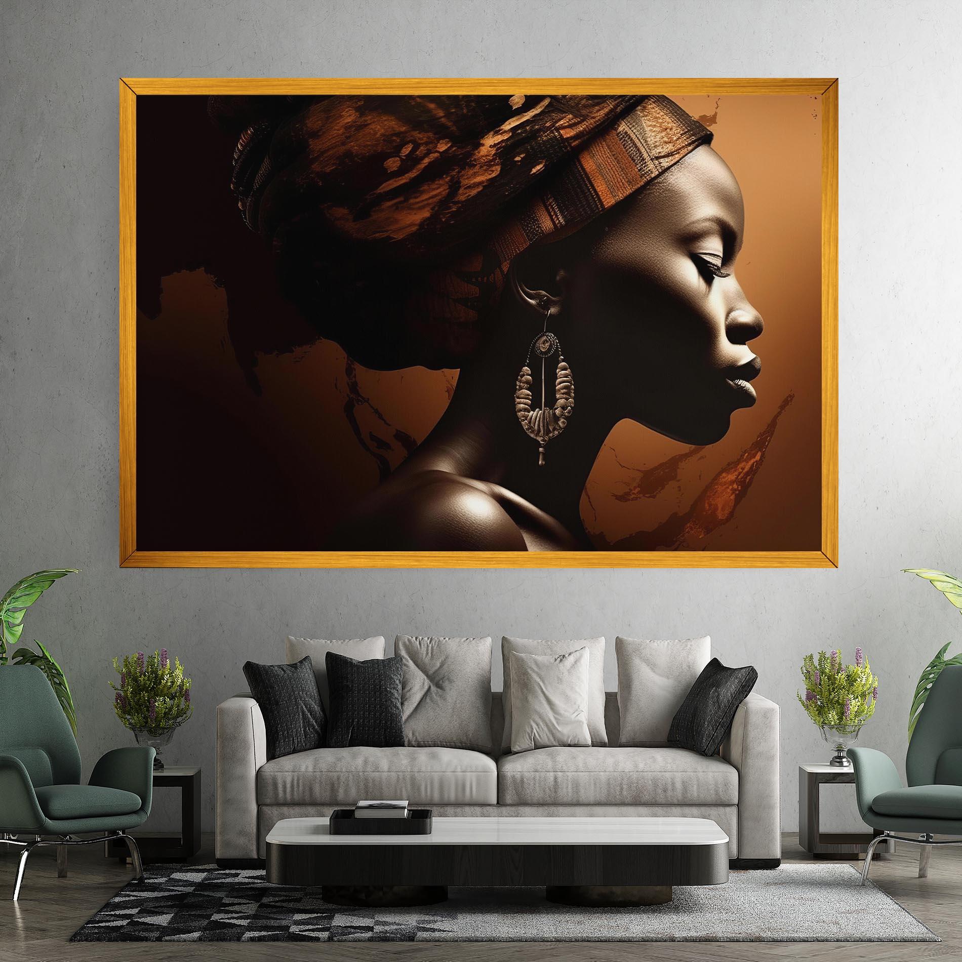 Tablou Canvas Interesting African Earrings mockup 7