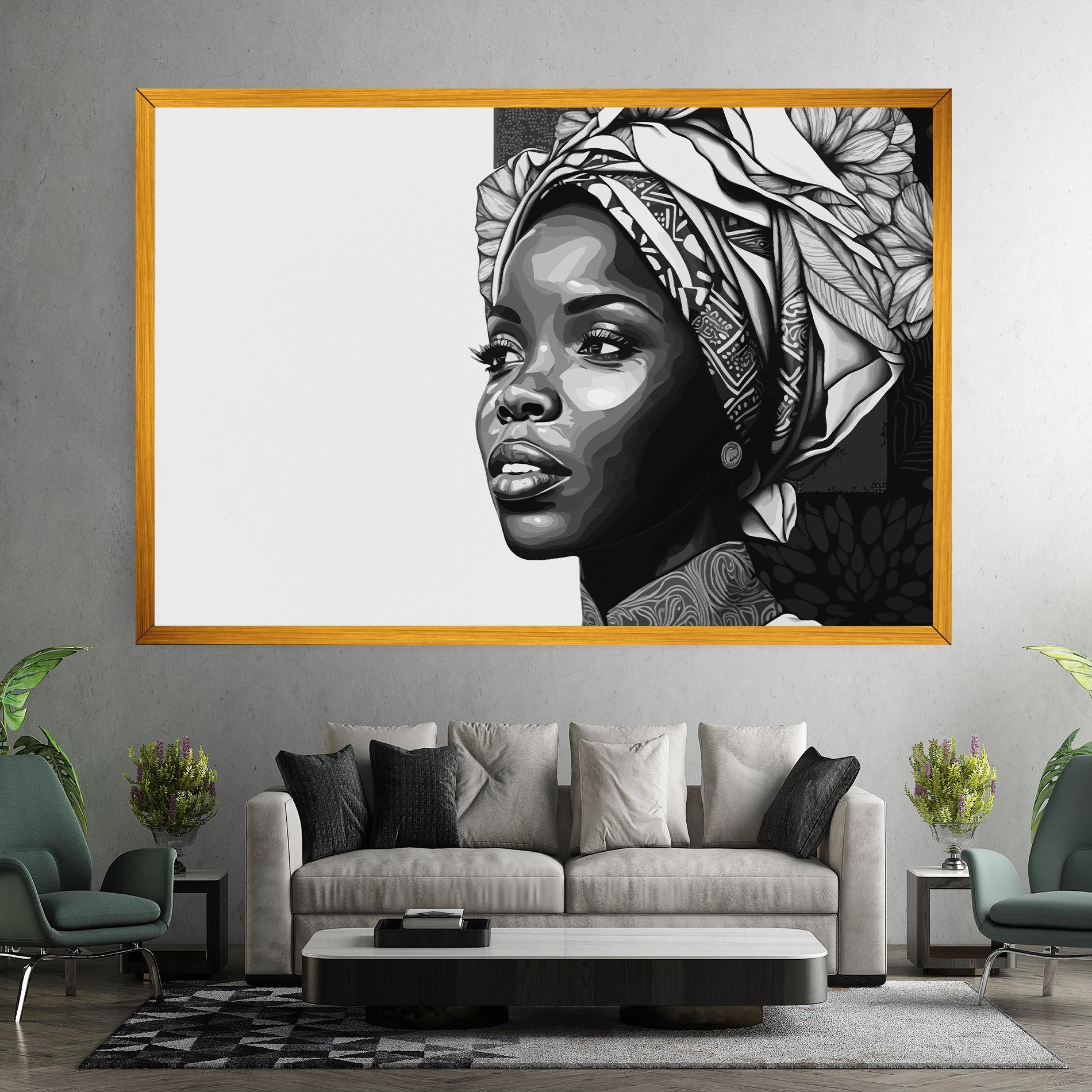 Tablou Canvas Pretty African Woman mockup 7