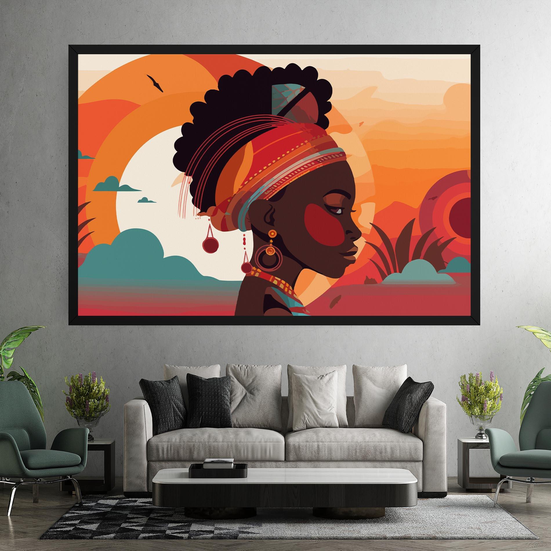 Tablou Canvas African Lady Art mockup 7