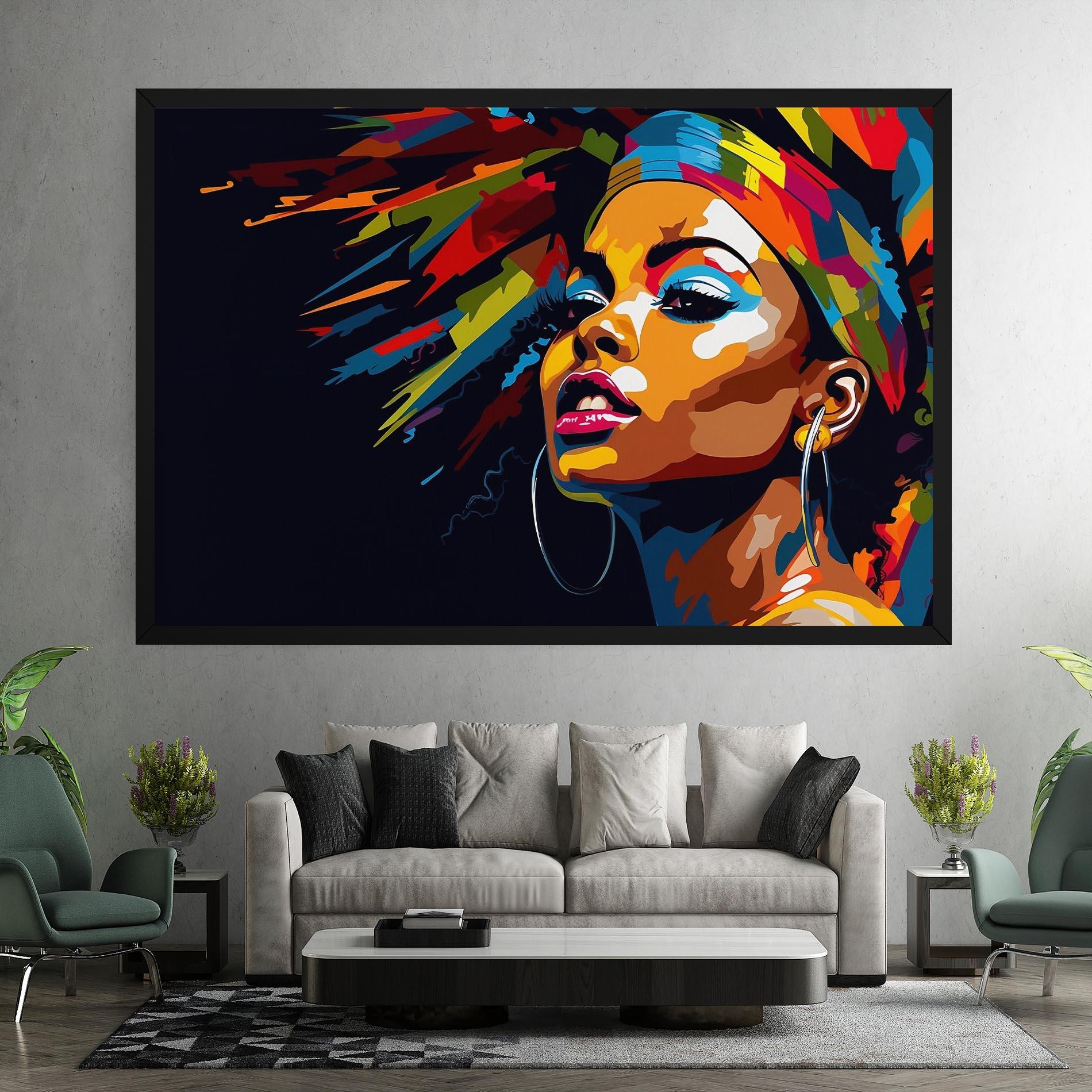 Tablou Canvas African Woman Portrait mockup 7