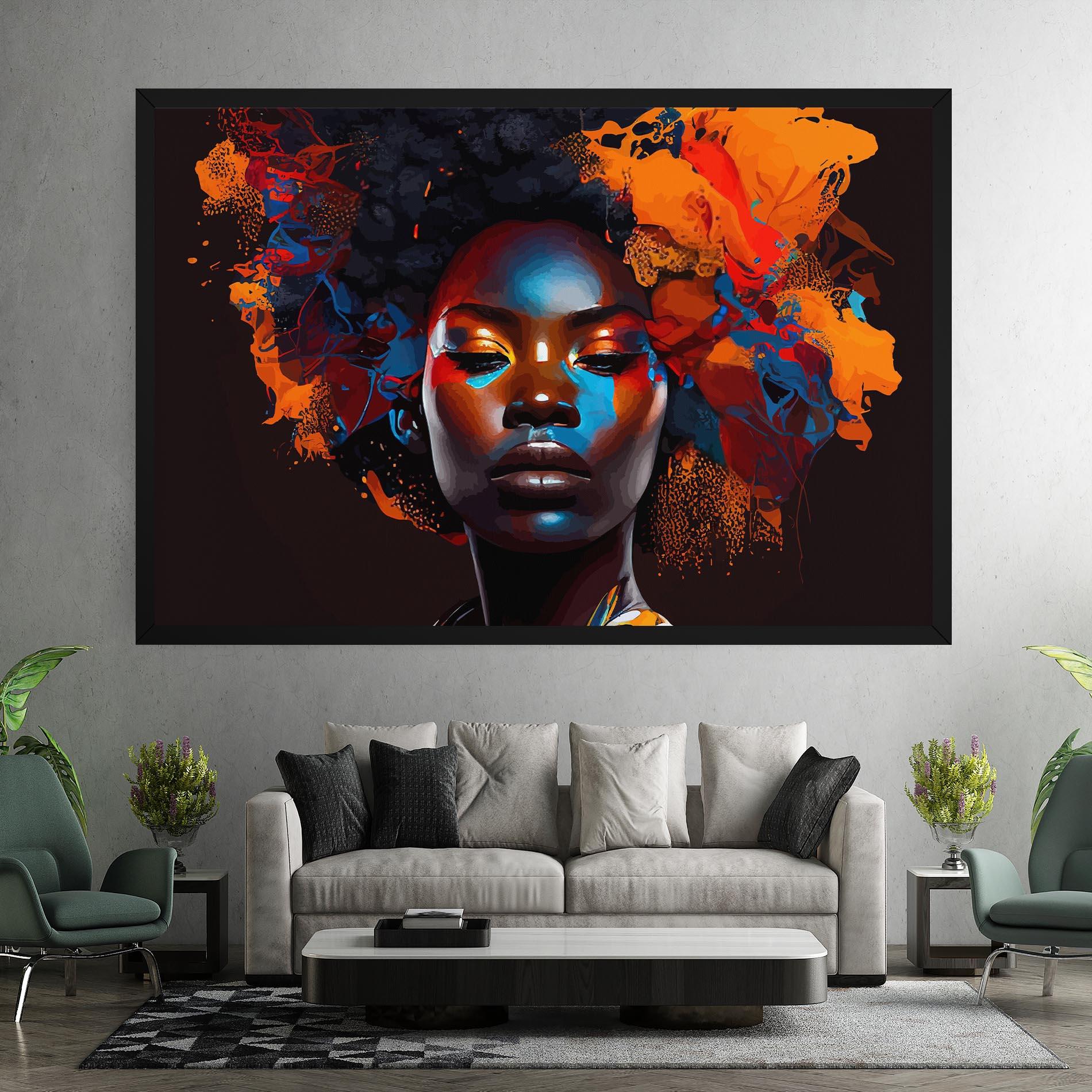 Tablou Canvas Africat Yellow Hair mockup 7