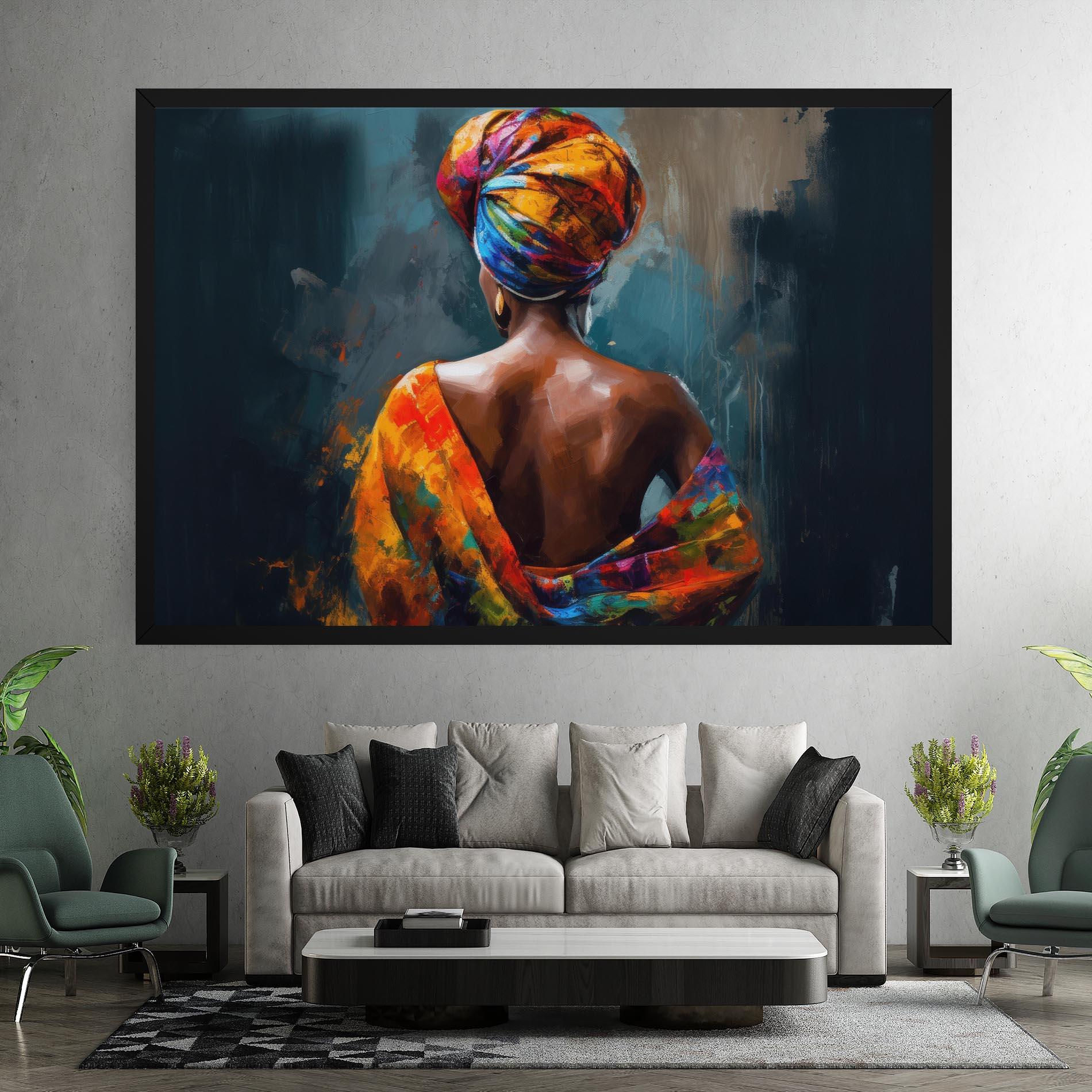 Tablou Canvas Colorful Turban Woman mockup 7