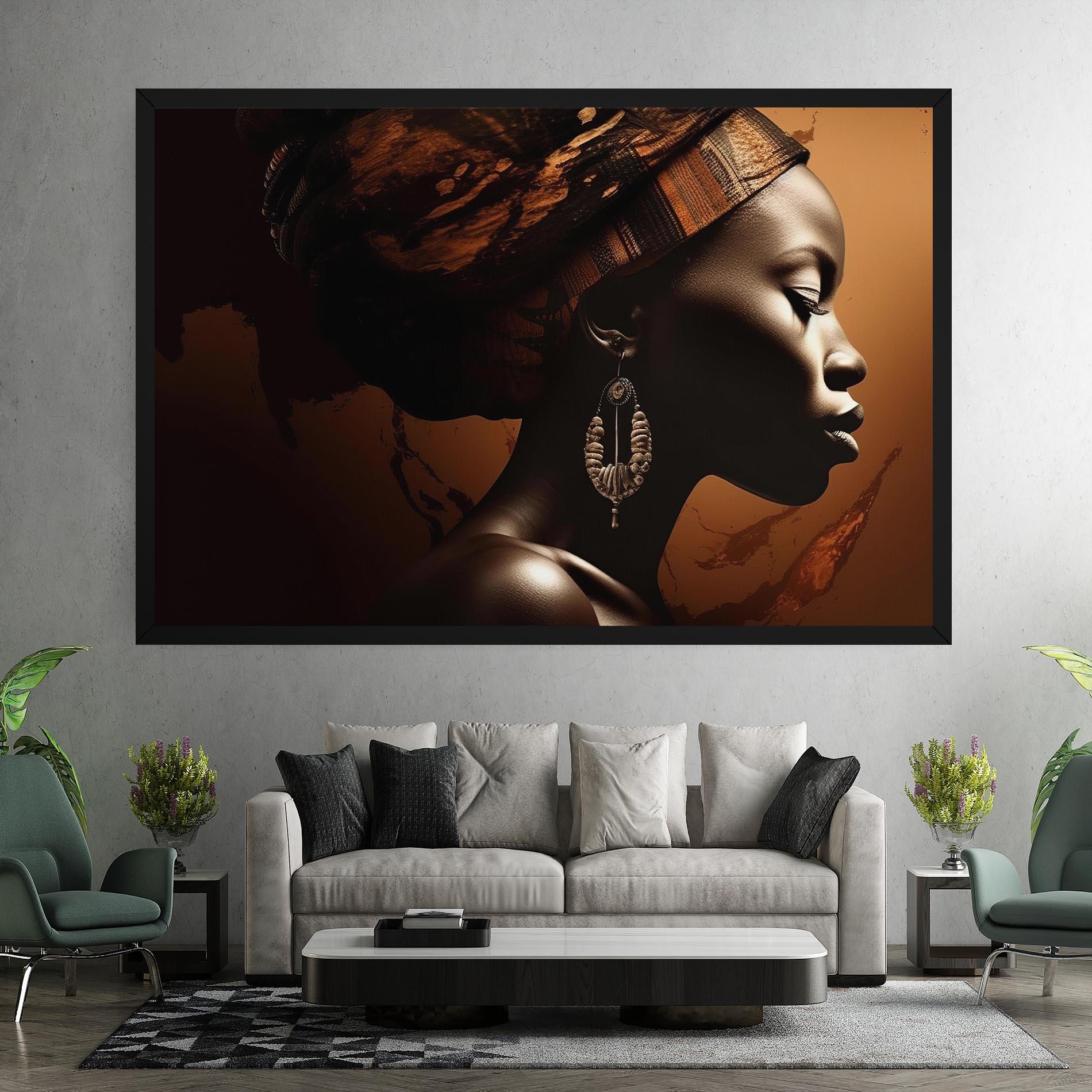 Tablou Canvas Interesting African Earrings mockup 7