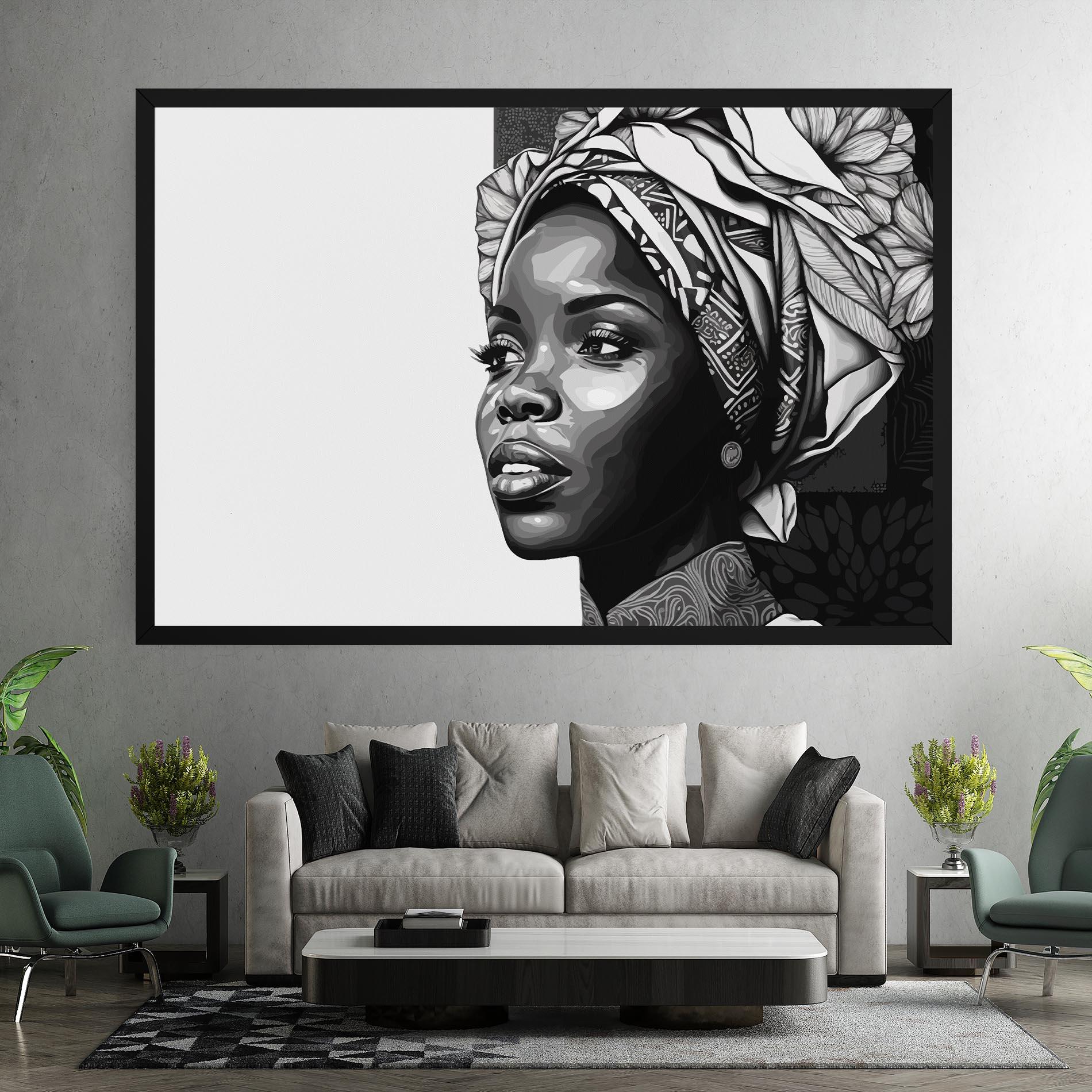 Tablou Canvas Pretty African Woman mockup 7
