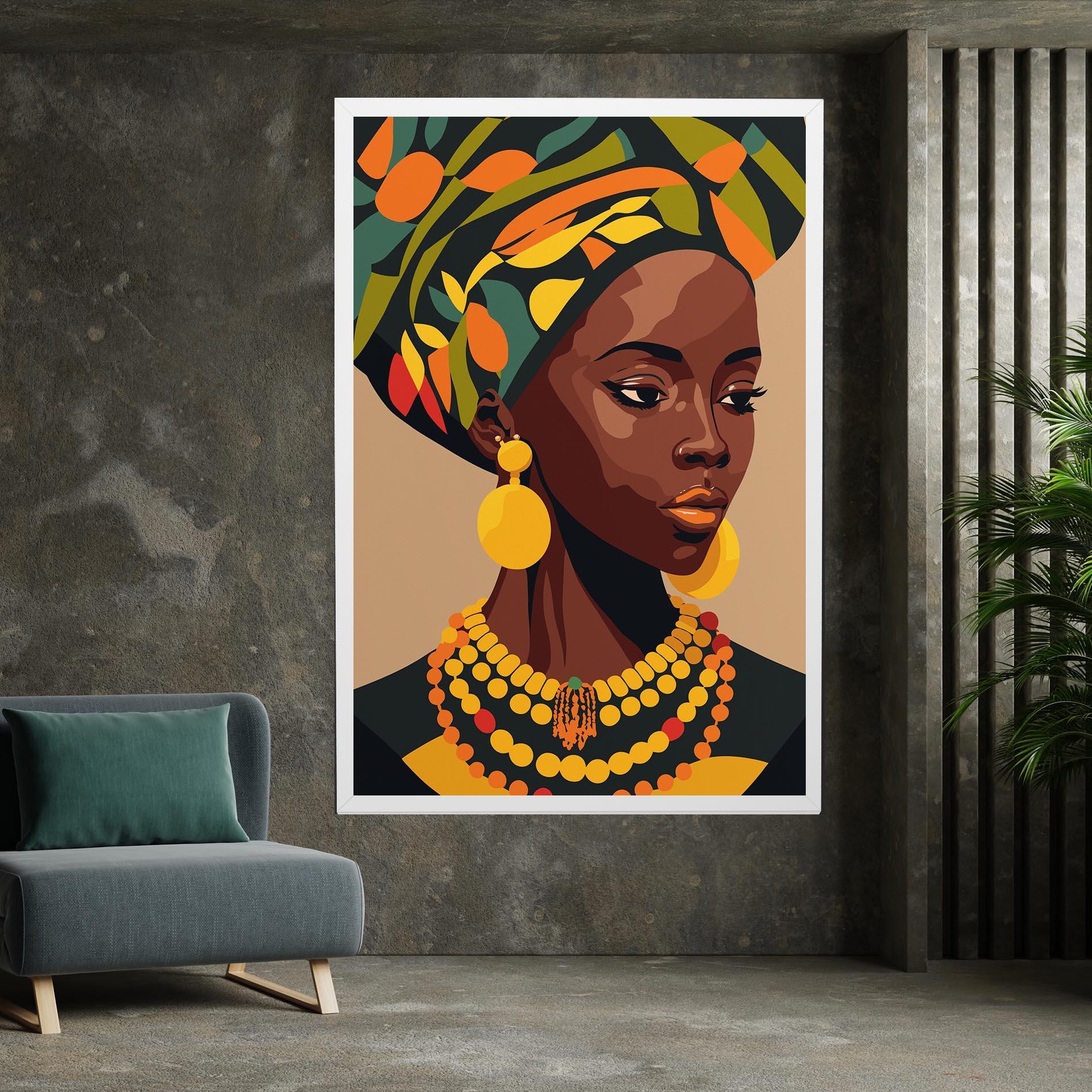 Tablou Canvas African Earrings mockup 7