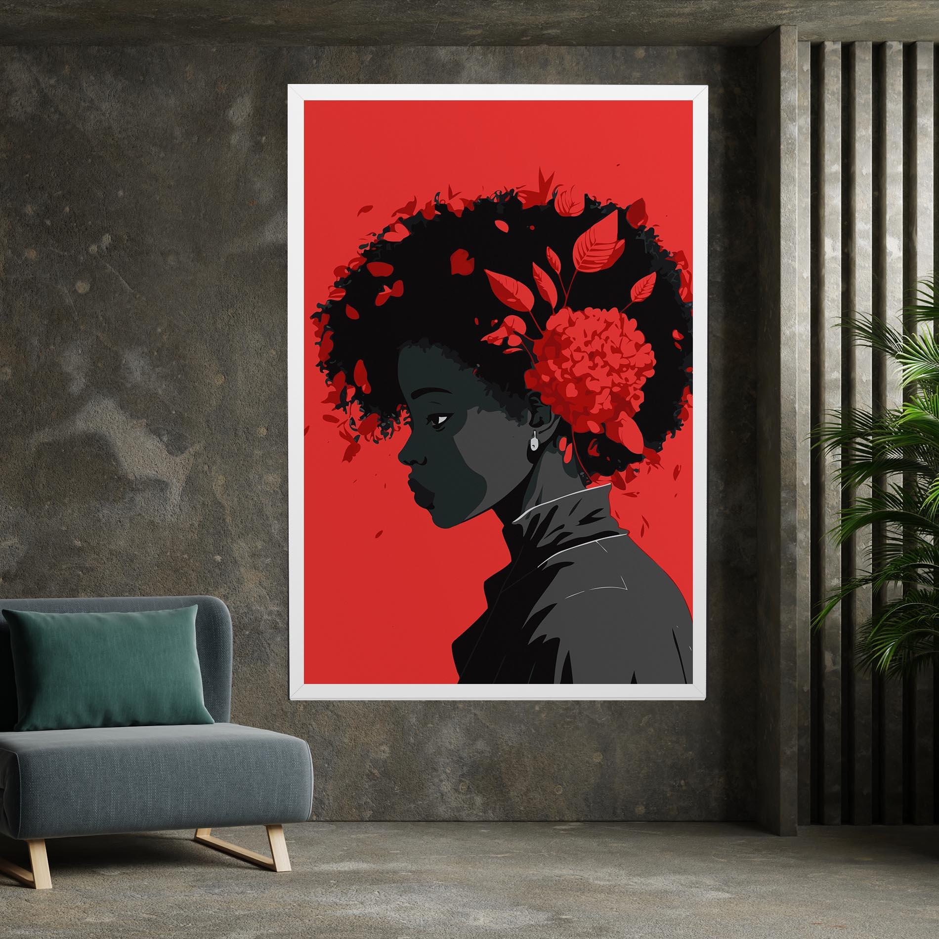 Tablou Canvas African Red Flower mockup 7