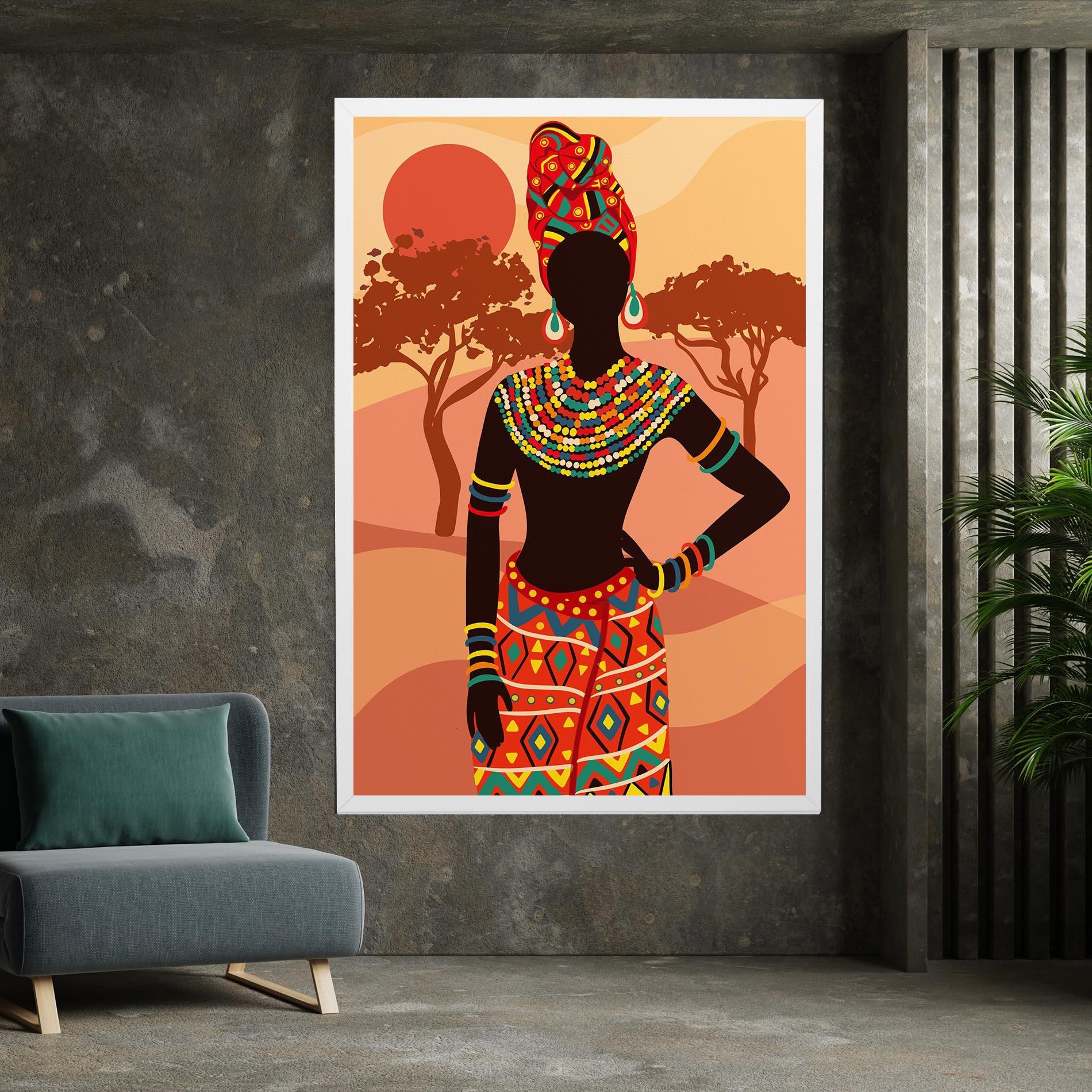 Tablou Canvas Ethnic African Color mockup 7