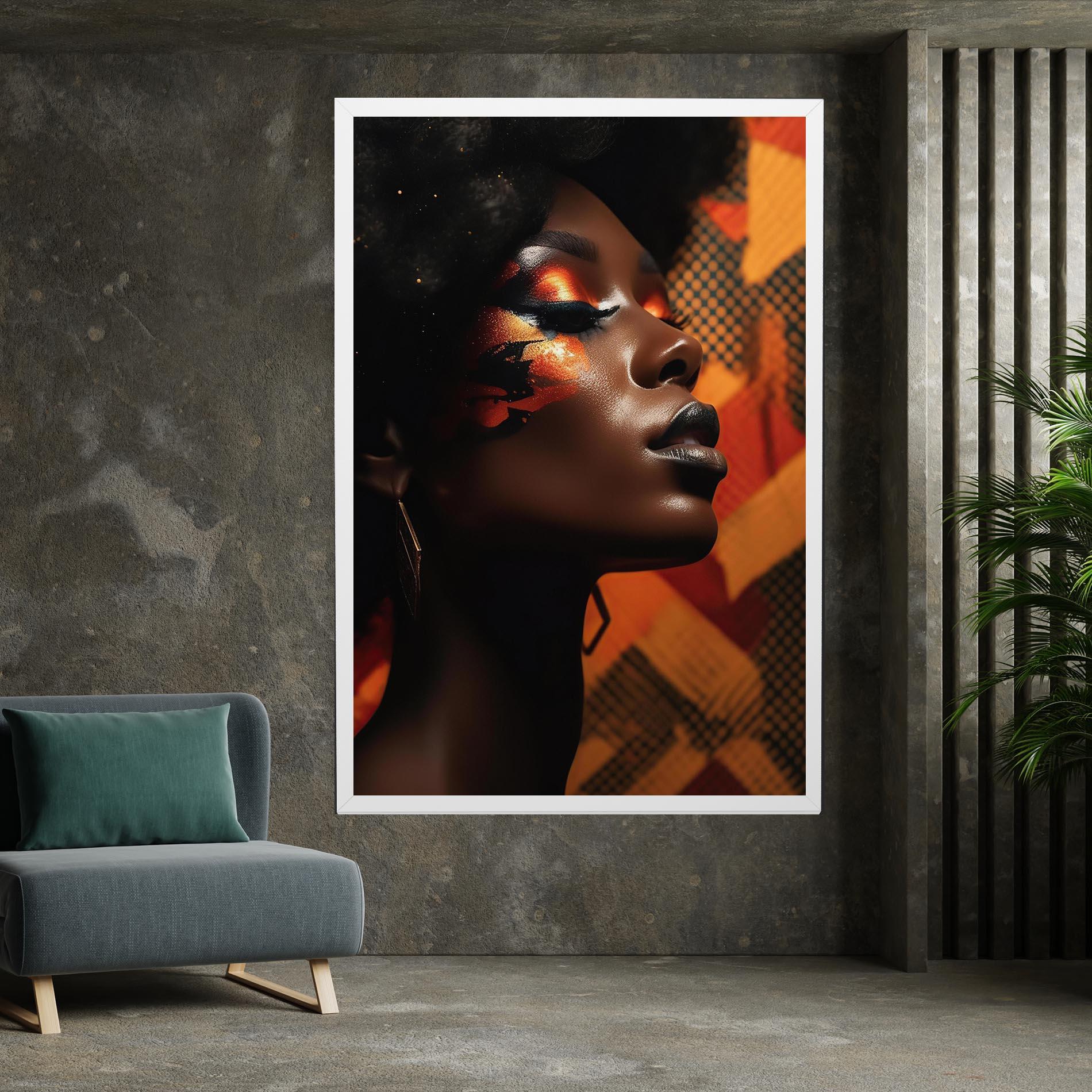 Tablou Canvas Orange Makeup Woman mockup 7