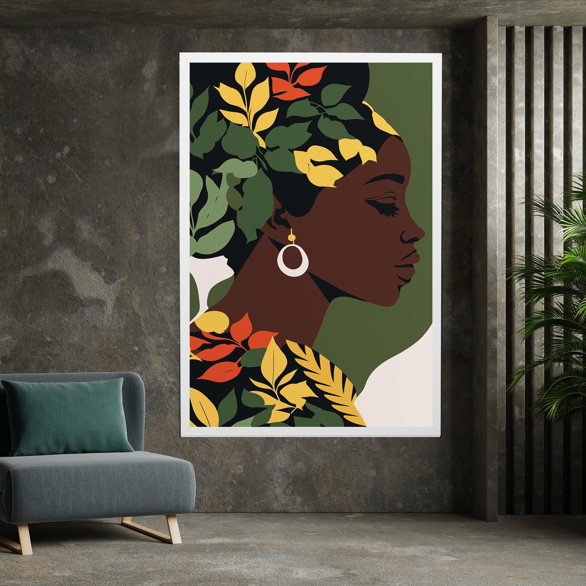 Tablou Canvas Yellow Leaf Africa mockup 7