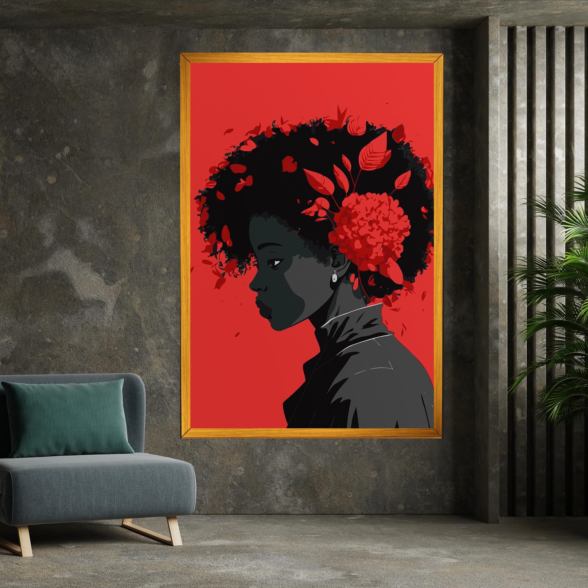 Tablou Canvas African Red Flower mockup 7