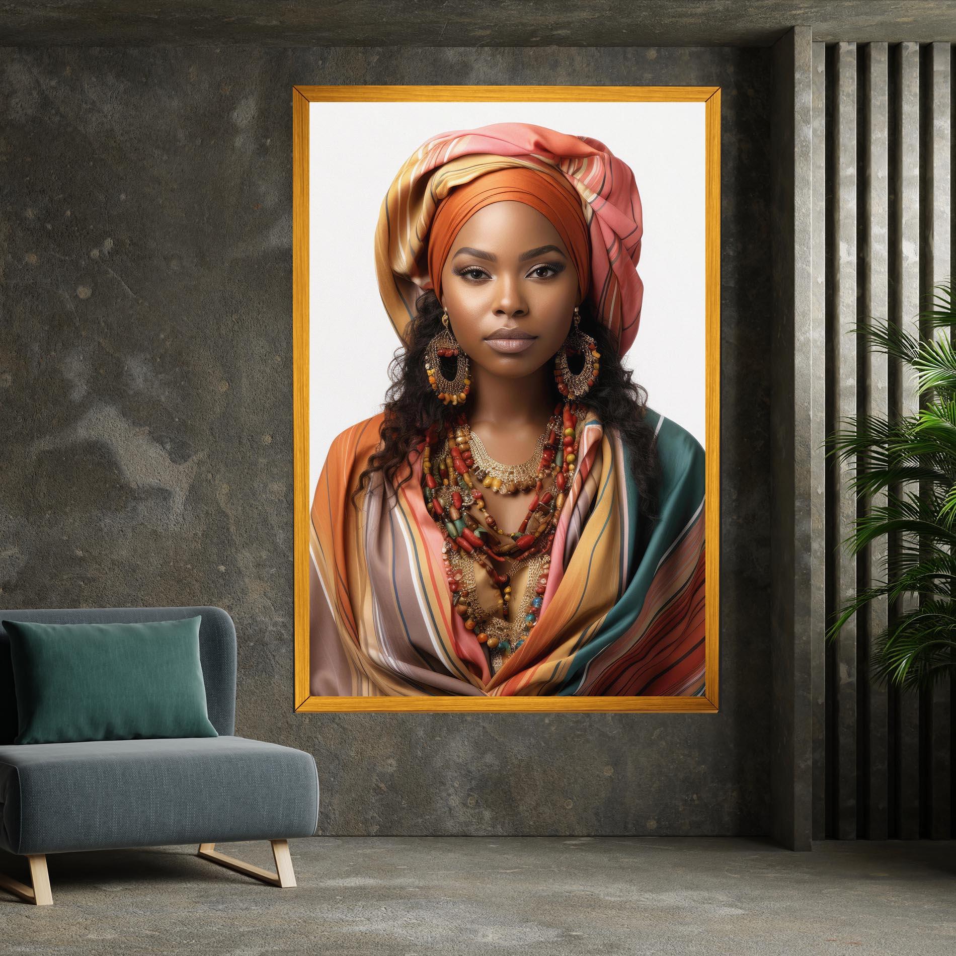 Tablou Canvas East African Woman mockup 7