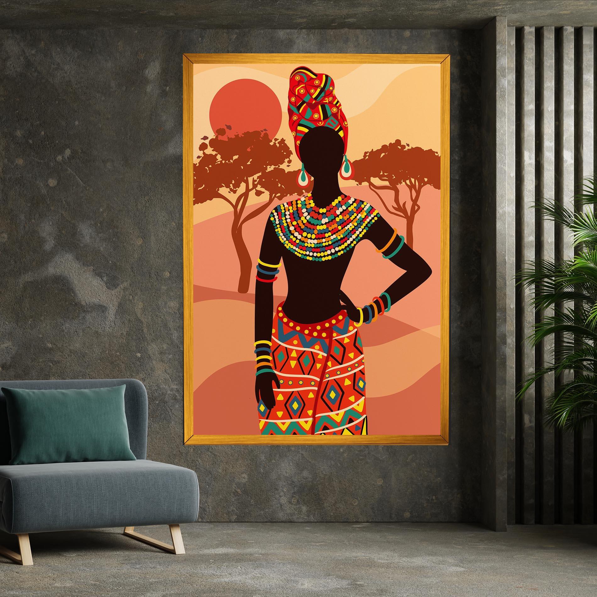 Tablou Canvas Ethnic African Color mockup 7