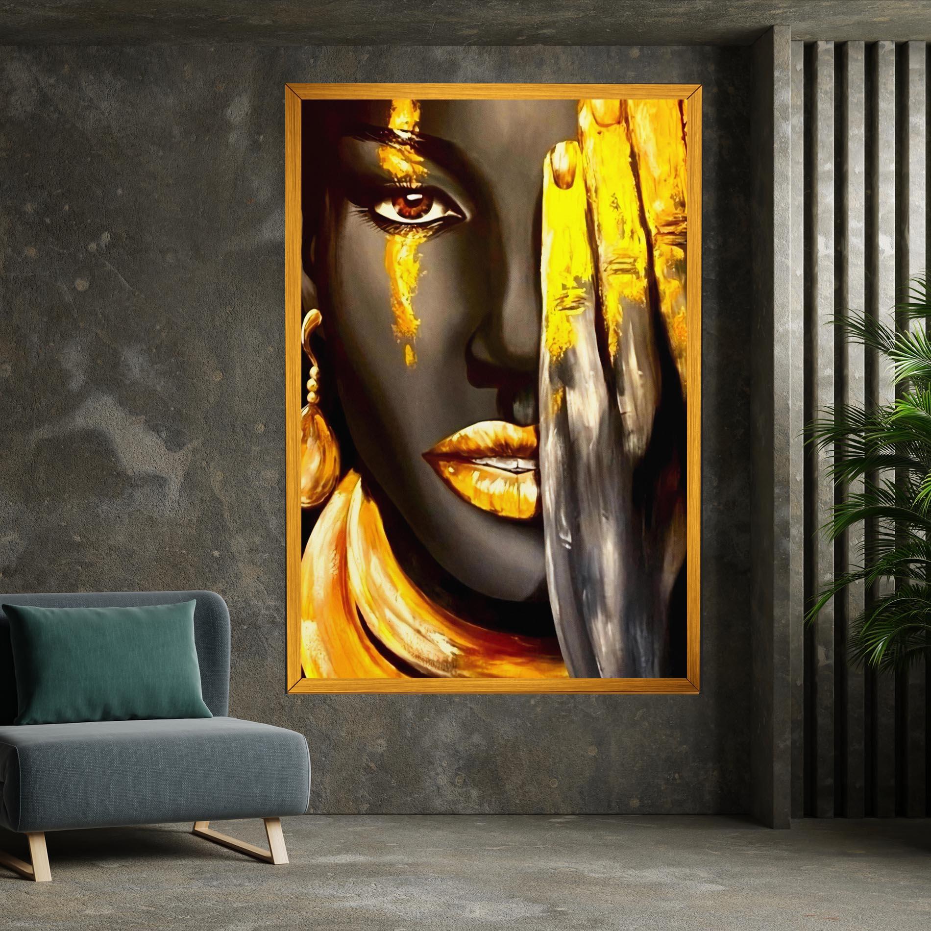 Tablou Canvas Golden African Women mockup 7