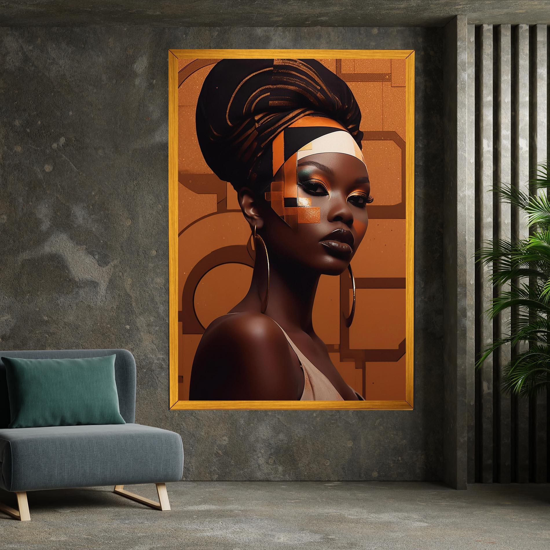 Tablou Canvas Interesting African Makeup mockup 7