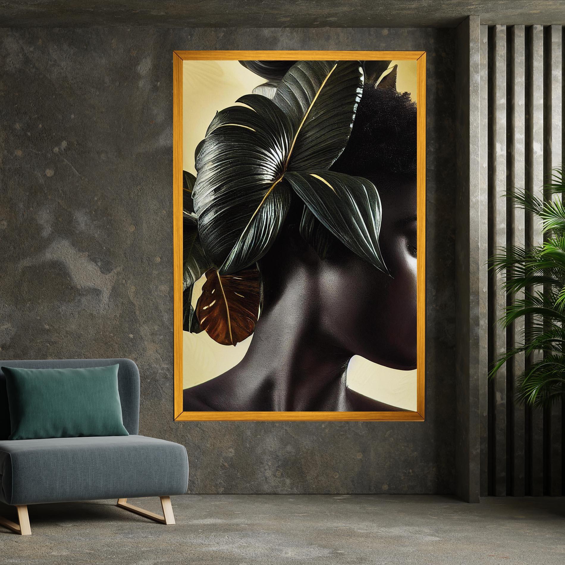 Tablou Canvas Leaf Woman mockup 7
