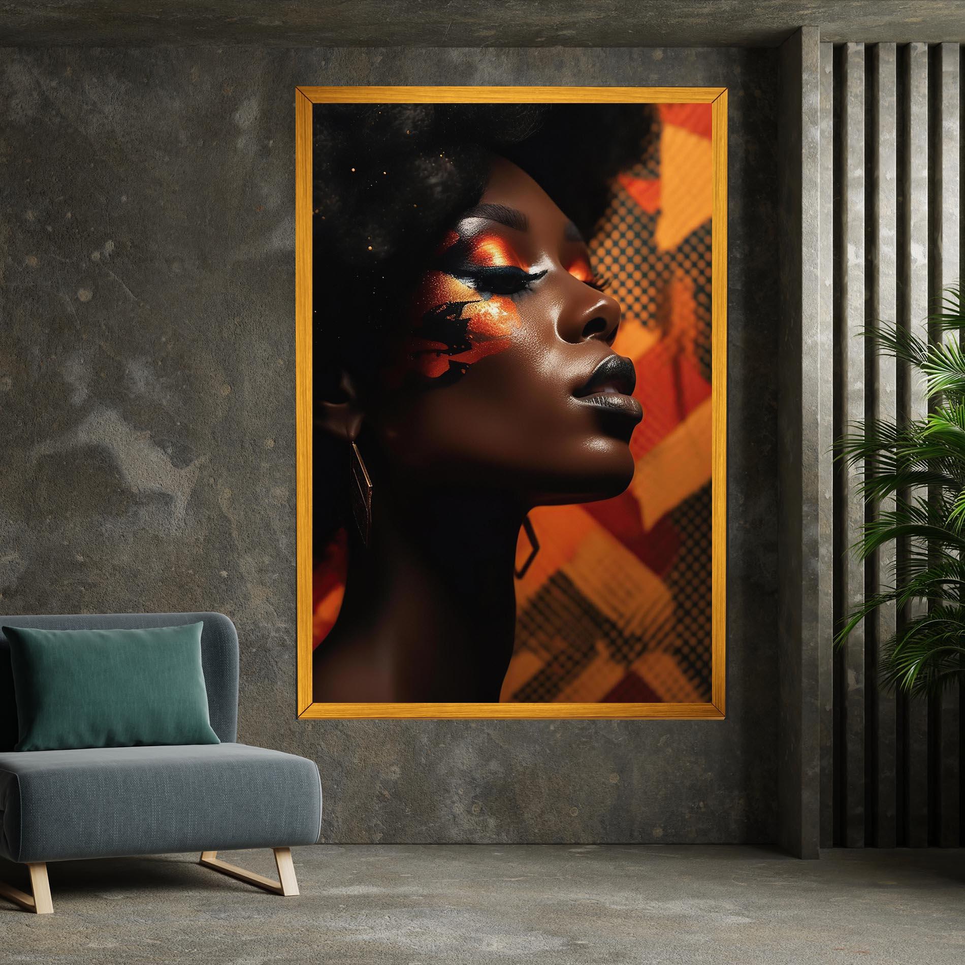 Tablou Canvas Orange Makeup Woman mockup 7