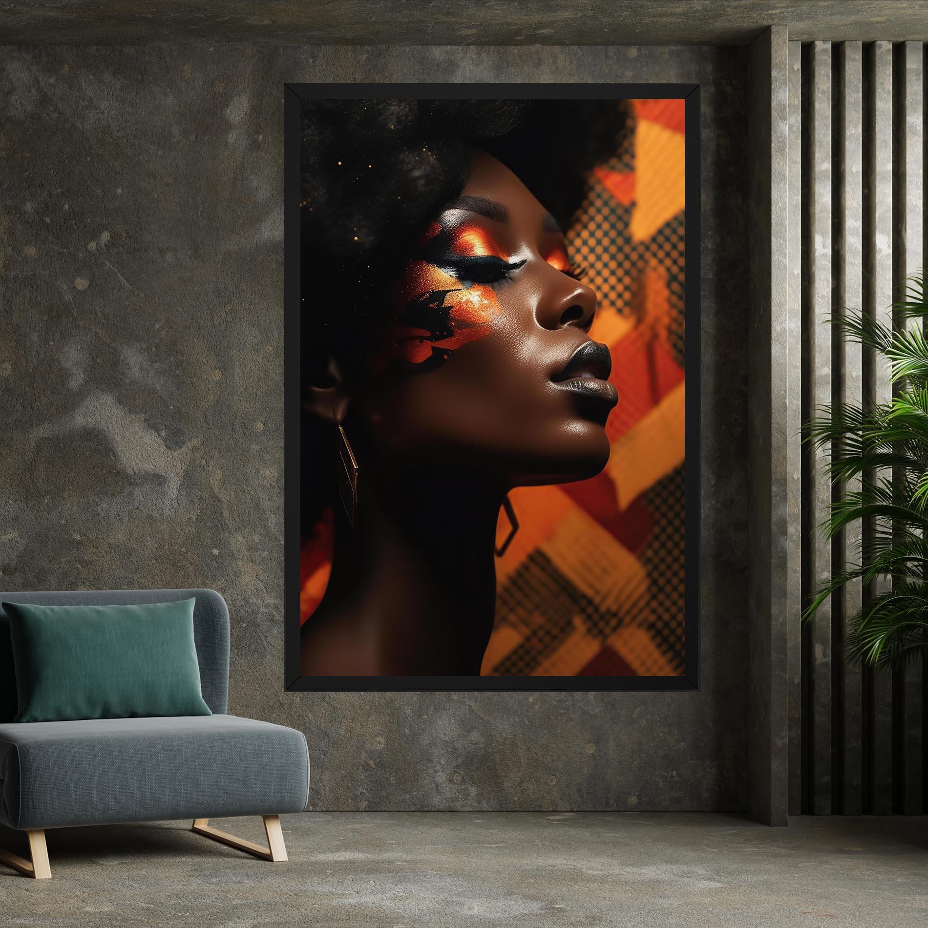 Tablou Canvas Orange Makeup Woman mockup 7
