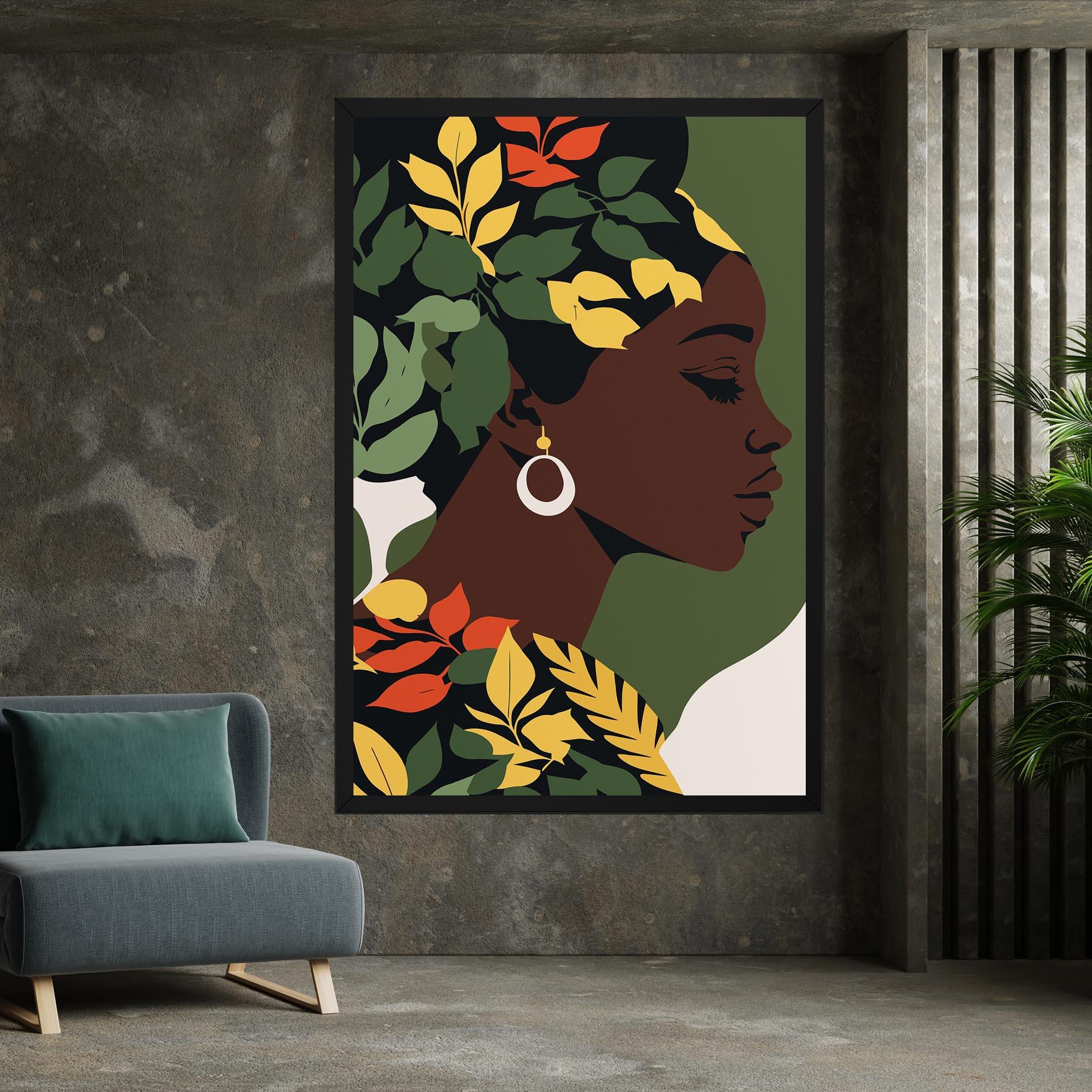 Tablou Canvas Yellow Leaf Africa mockup 7