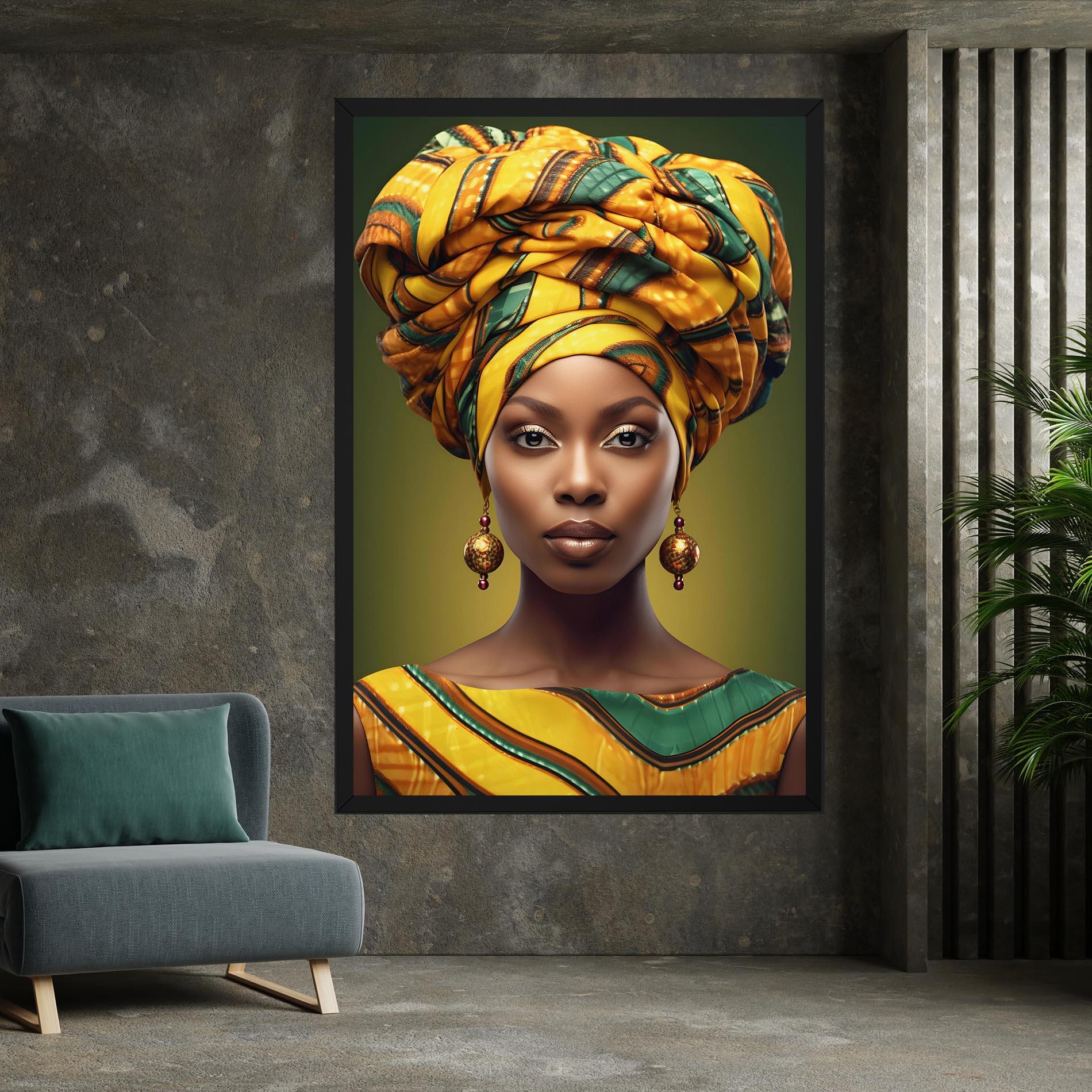 Tablou Canvas Yellow Scarf Woman mockup 7