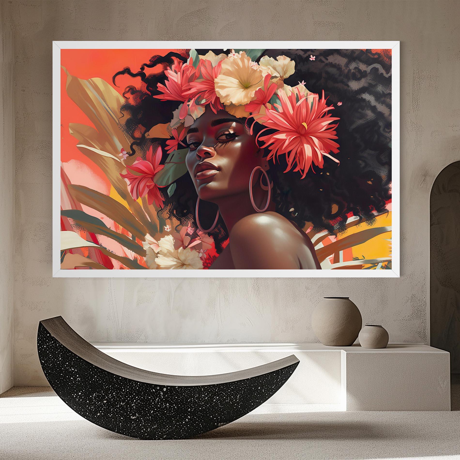 Tablou Canvas African Flower Woman mockup 8