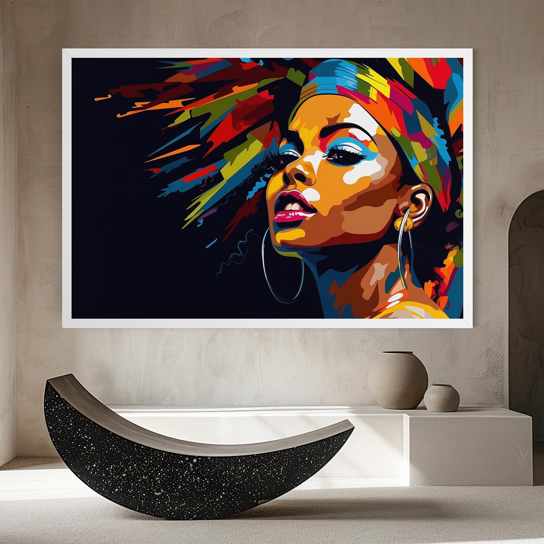 Tablou Canvas African Woman Portrait mockup 8