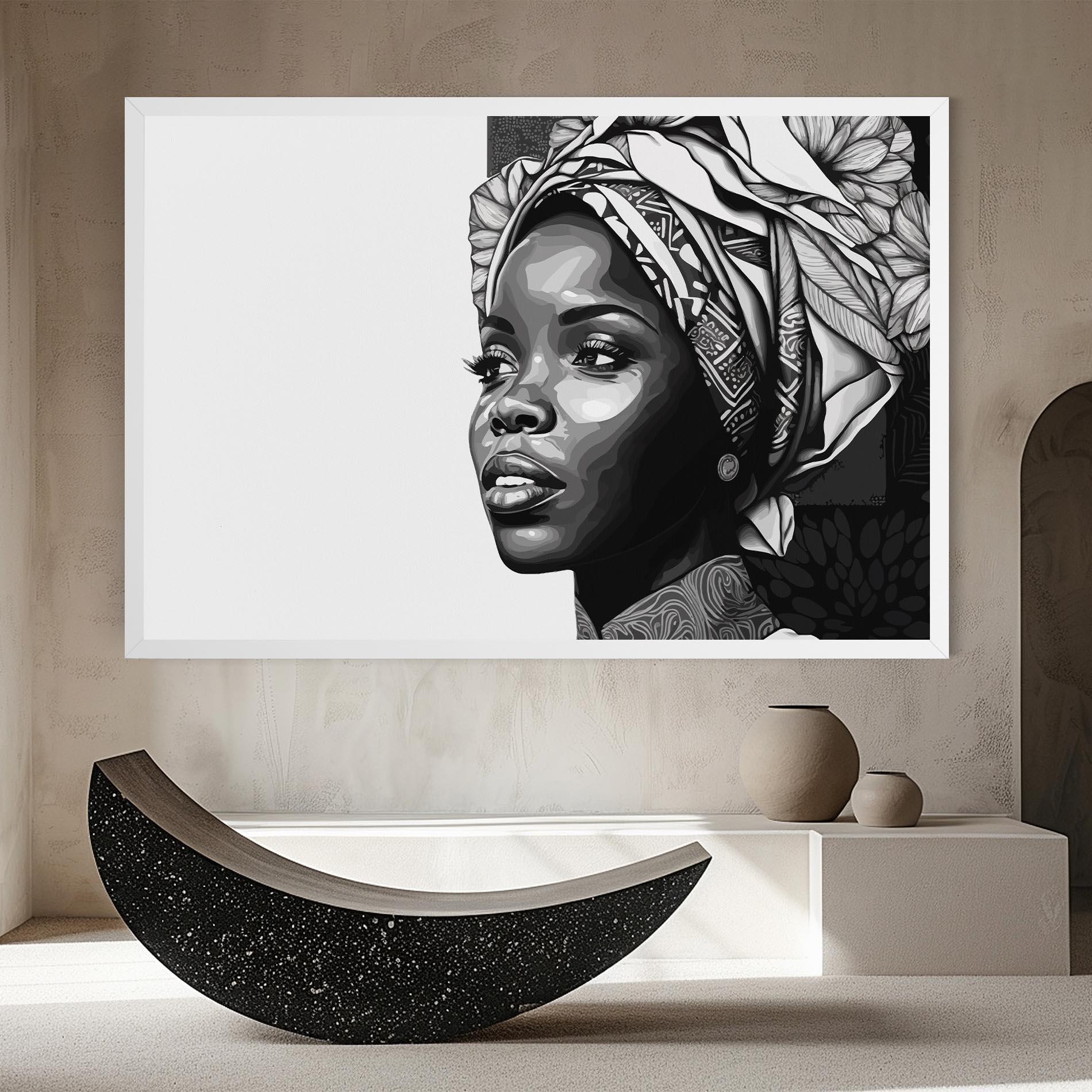 Tablou Canvas Pretty African Woman mockup 8