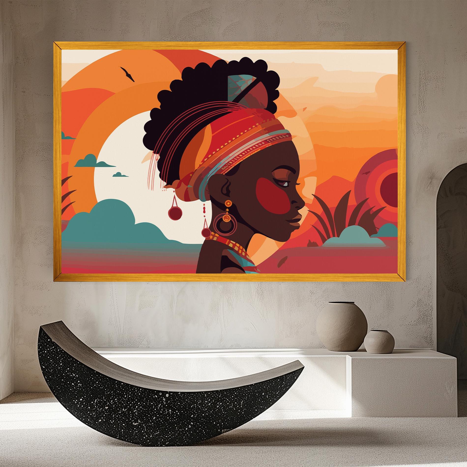 Tablou Canvas African Lady Art mockup 8