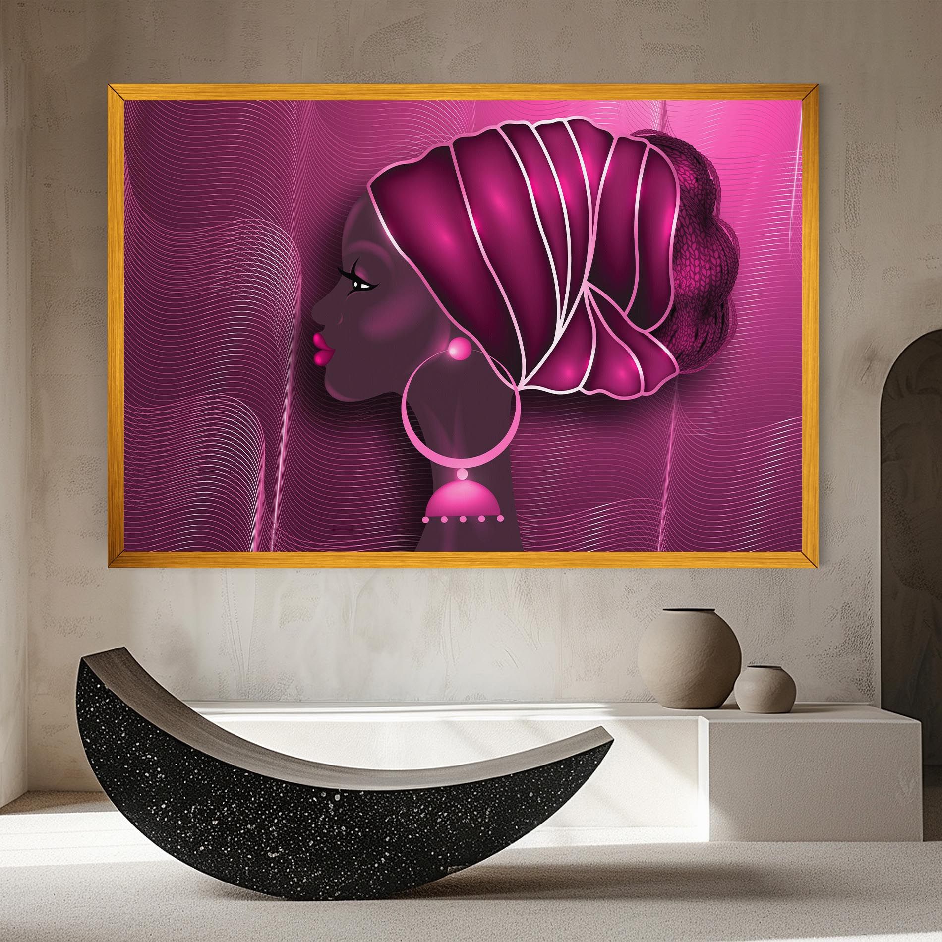 African Pink Woman mockup 8