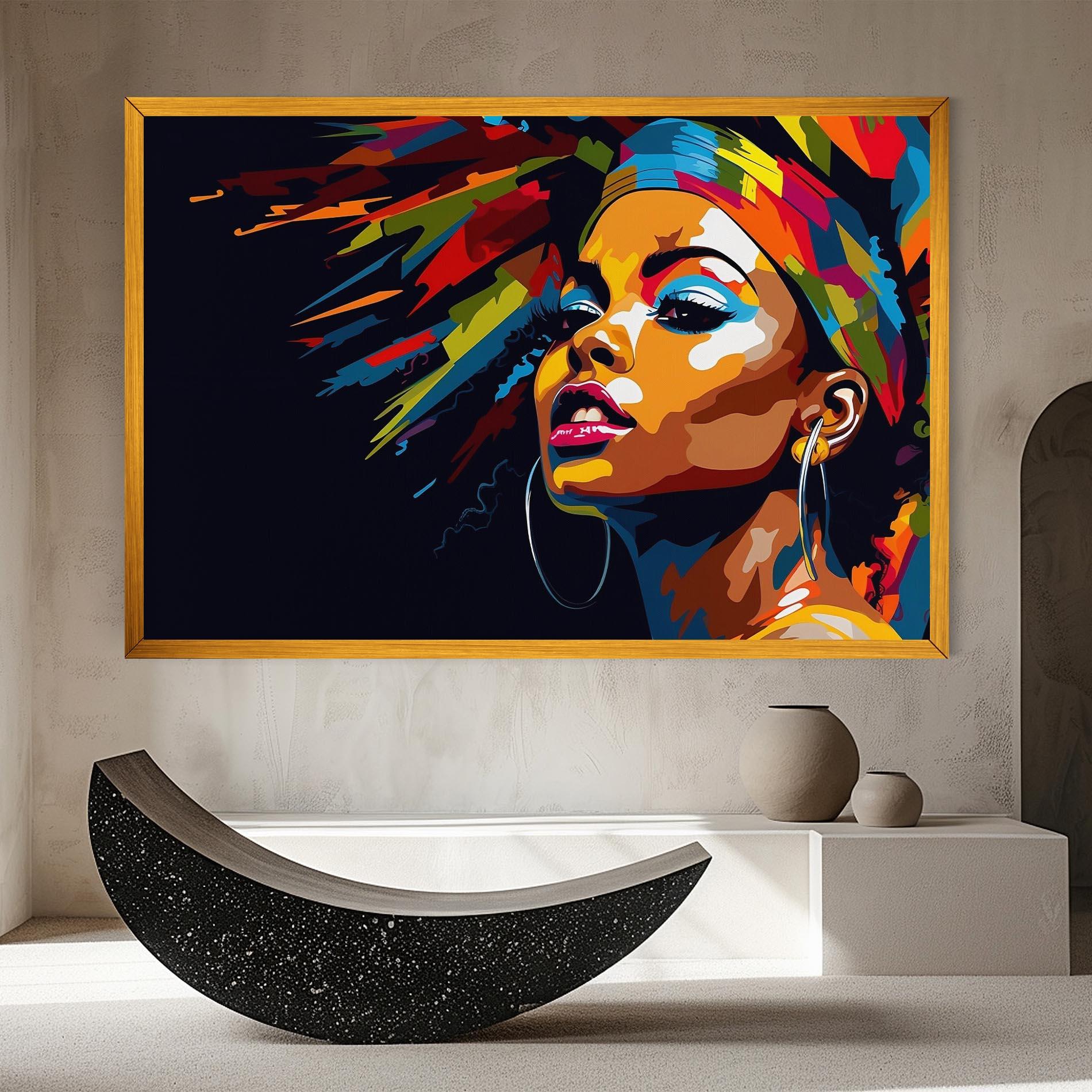 Tablou Canvas African Woman Portrait mockup 8