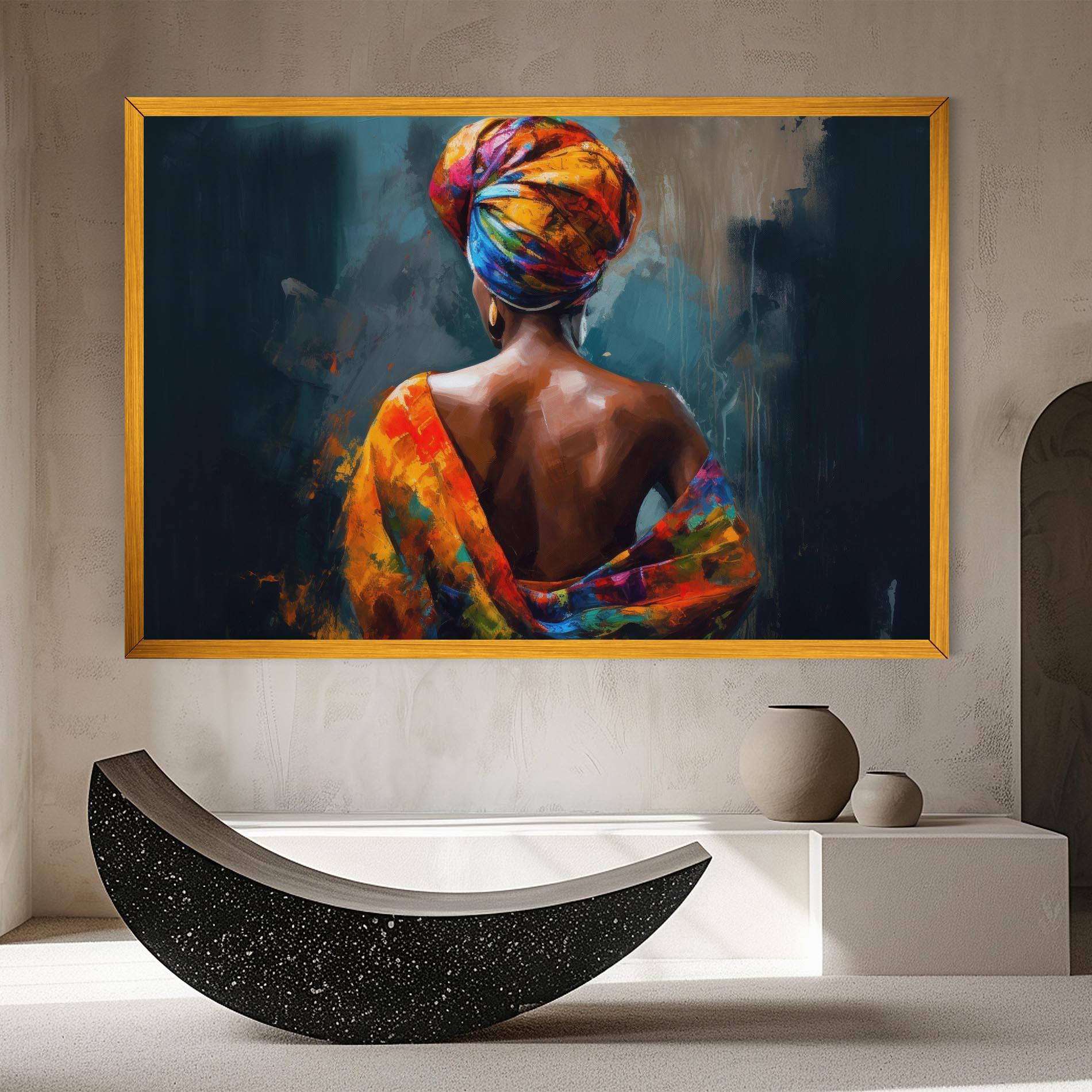 Tablou Canvas Colorful Turban Woman mockup 8