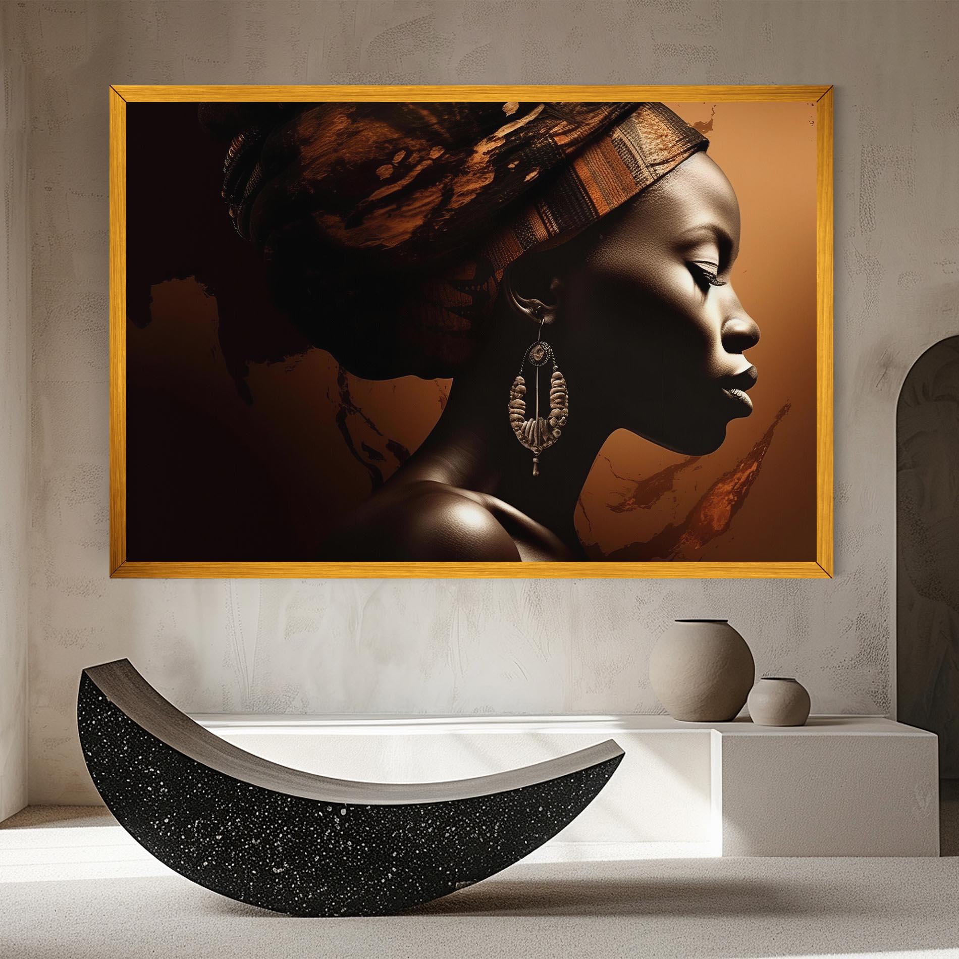 Tablou Canvas Interesting African Earrings mockup 8