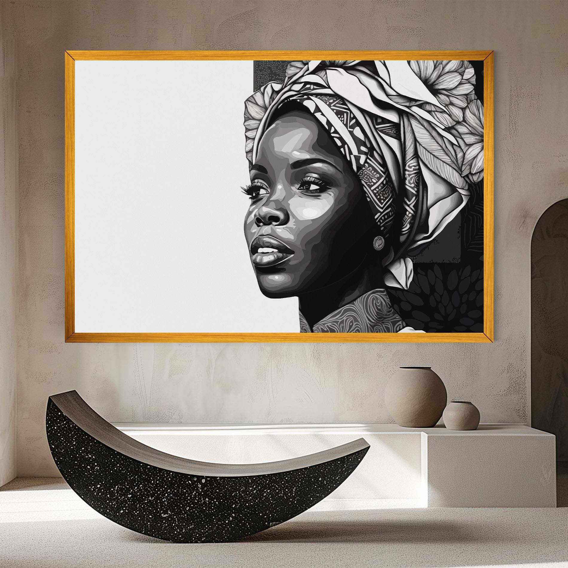 Tablou Canvas Pretty African Woman mockup 8