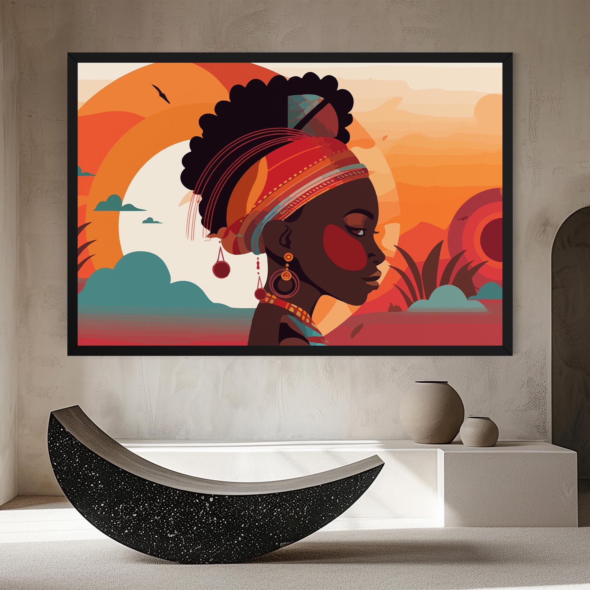 Tablou Canvas African Lady Art mockup 8