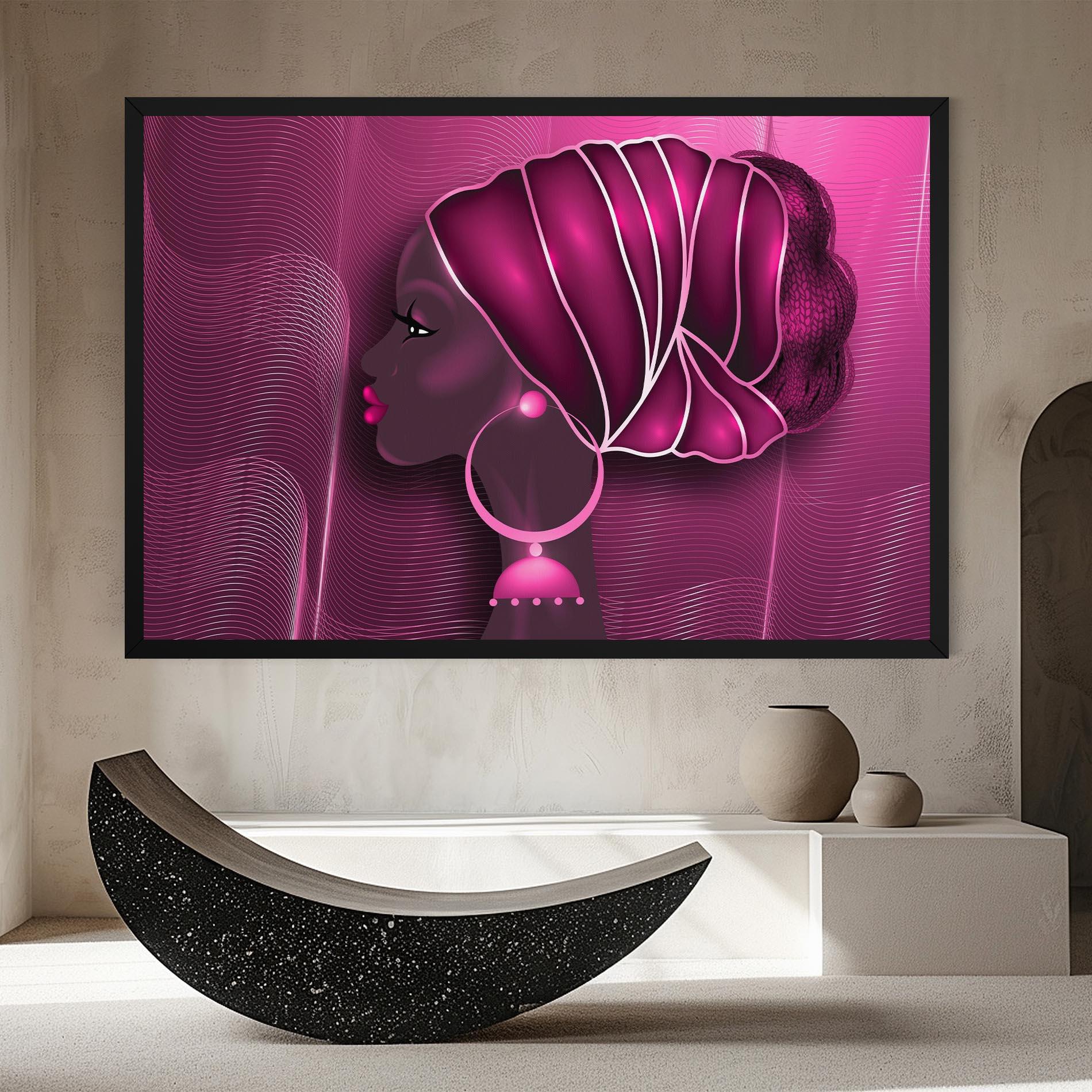 Tablou Canvas African Pink Woman mockup 8
