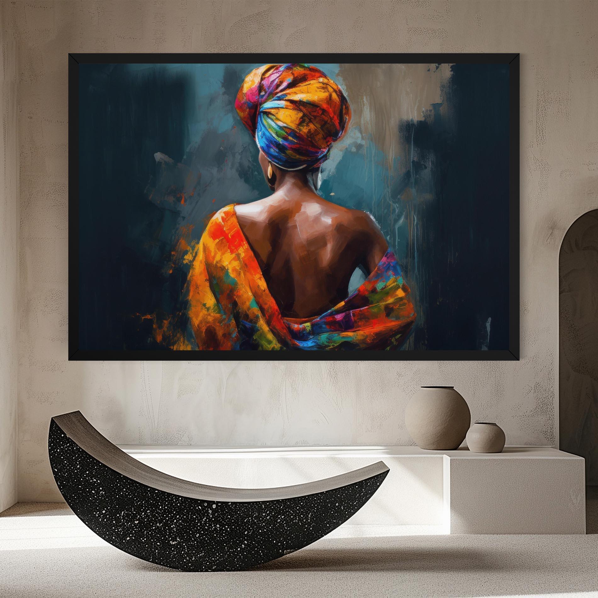 Tablou Canvas Colorful Turban Woman mockup 8