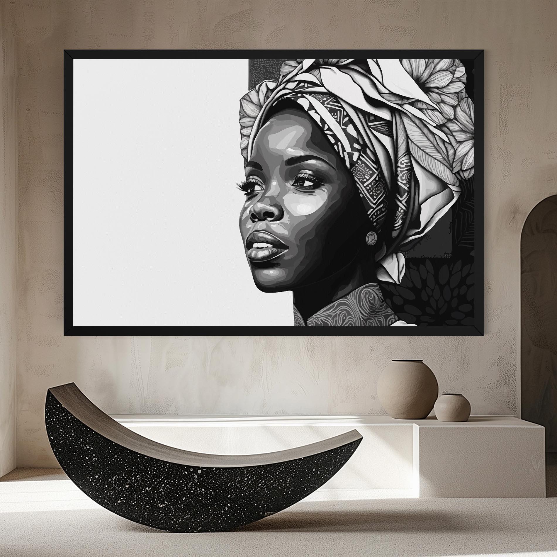 Tablou Canvas Pretty African Woman mockup 8